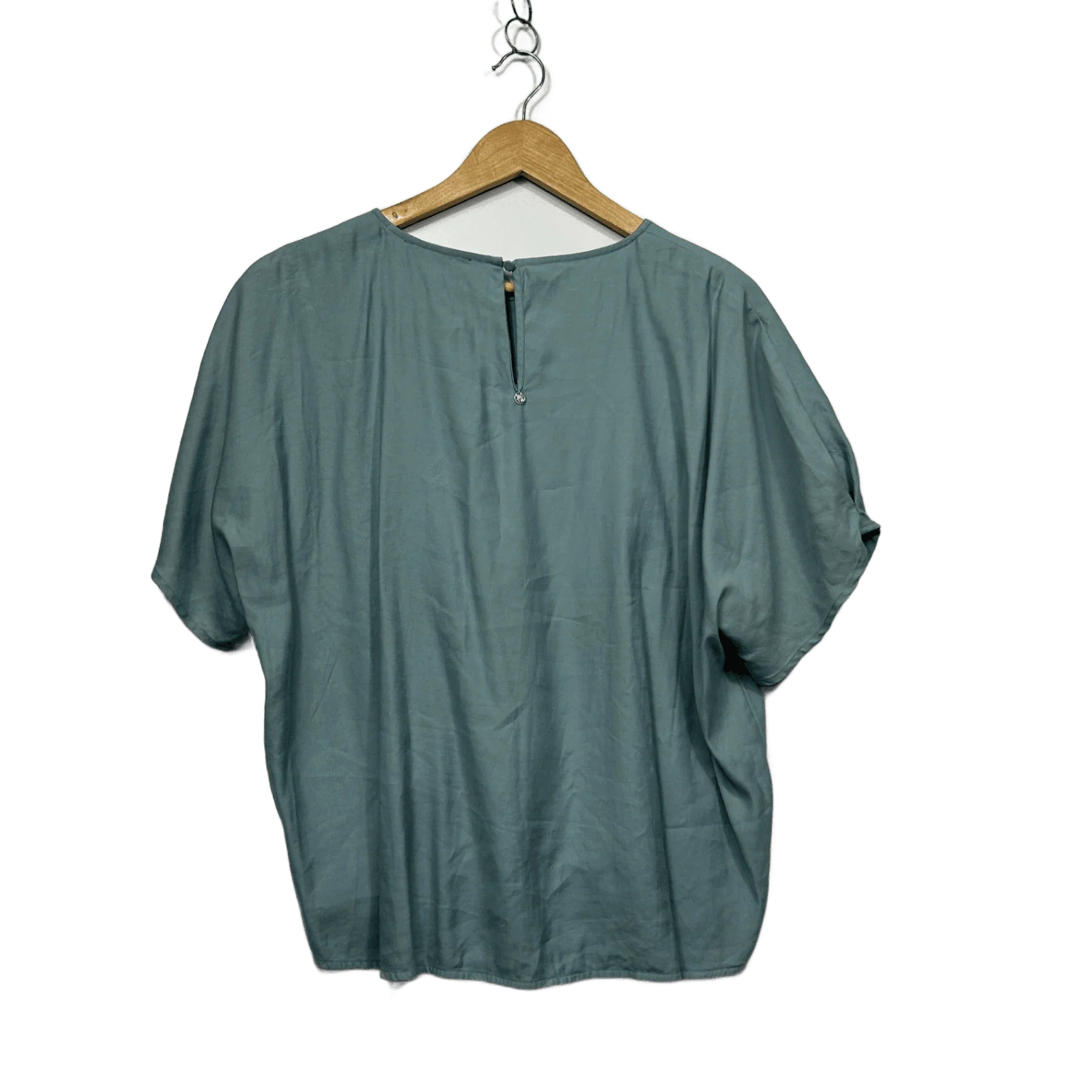 Dannii Minogue Green Short Sleeve Fitted Top Size 16P Petites - Image 2