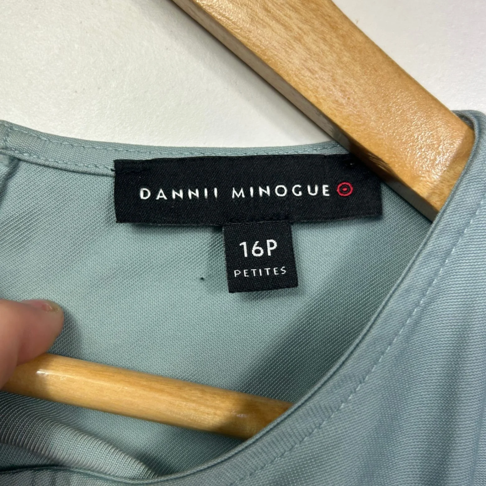 Dannii Minogue Green Short Sleeve Fitted Top Size 16P Petites - Image 3