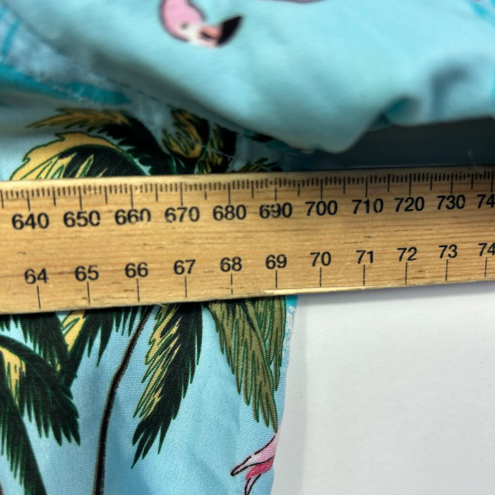 DBK Apparel Aqua Flamingo Print Mens Shirt - Size 5XL - Image 5