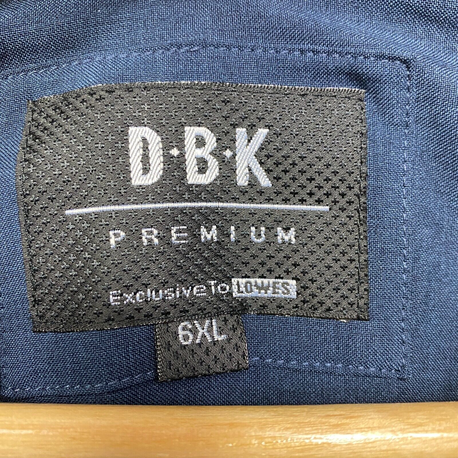 DBK Shirt Size 6XL Plus Long Sleeve Blue Button Up Big Tall Lowes - Image 4