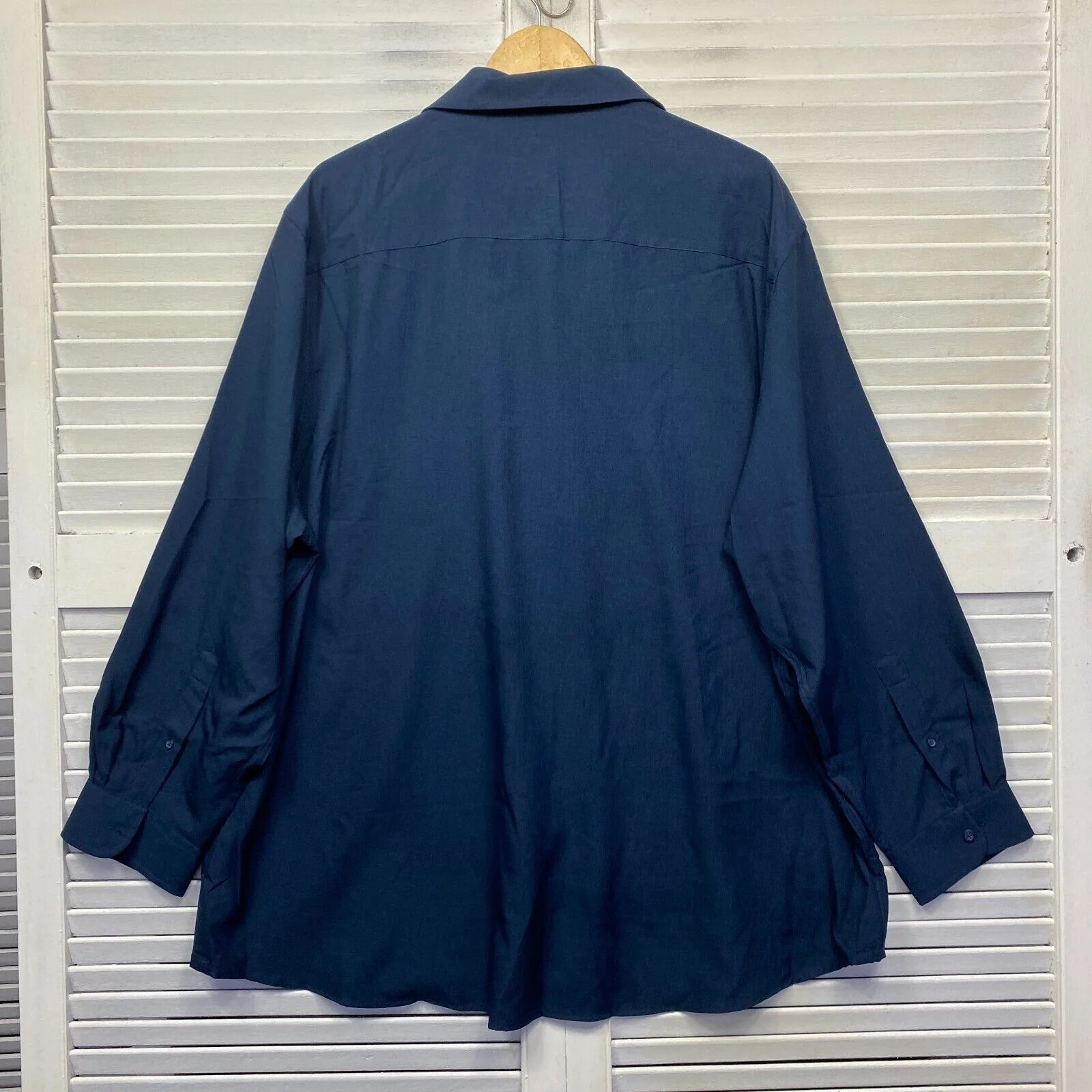 DBK Shirt Size 6XL Plus Long Sleeve Blue Button Up Big Tall Lowes - Image 6