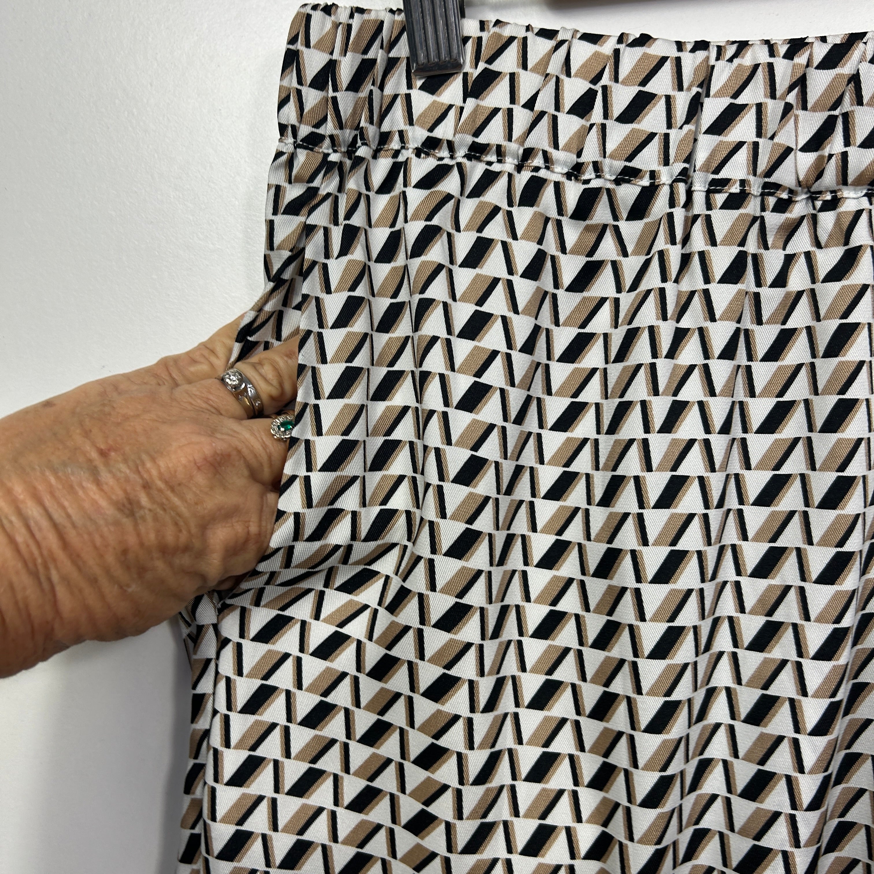 Decjuba Multicoloured Geometric Wide Leg Pants - Size L - Image 2
