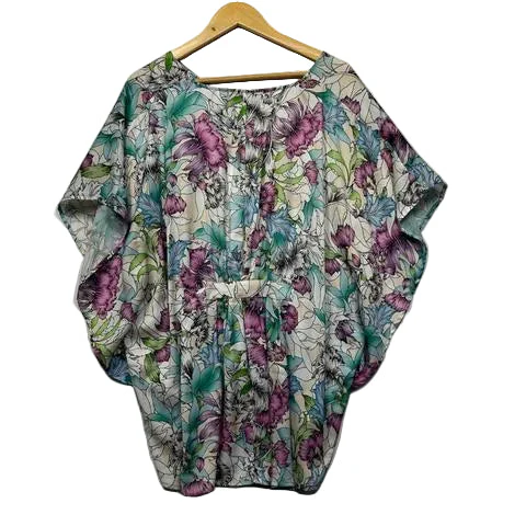 Diana Ferrari Multicoloured Floral Kaftan Top - Size 18 - Image 2