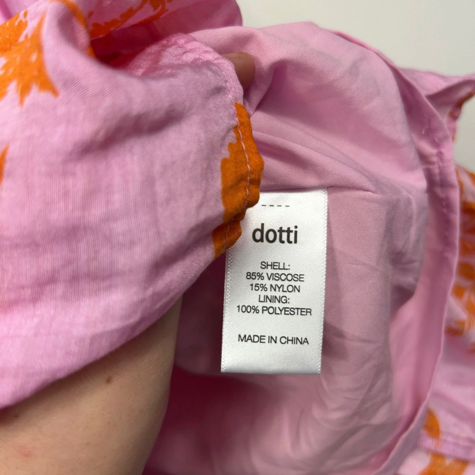 Dotti Womens Pink Orange Viscose Floral Mini Skirt Size 16 - Image 4
