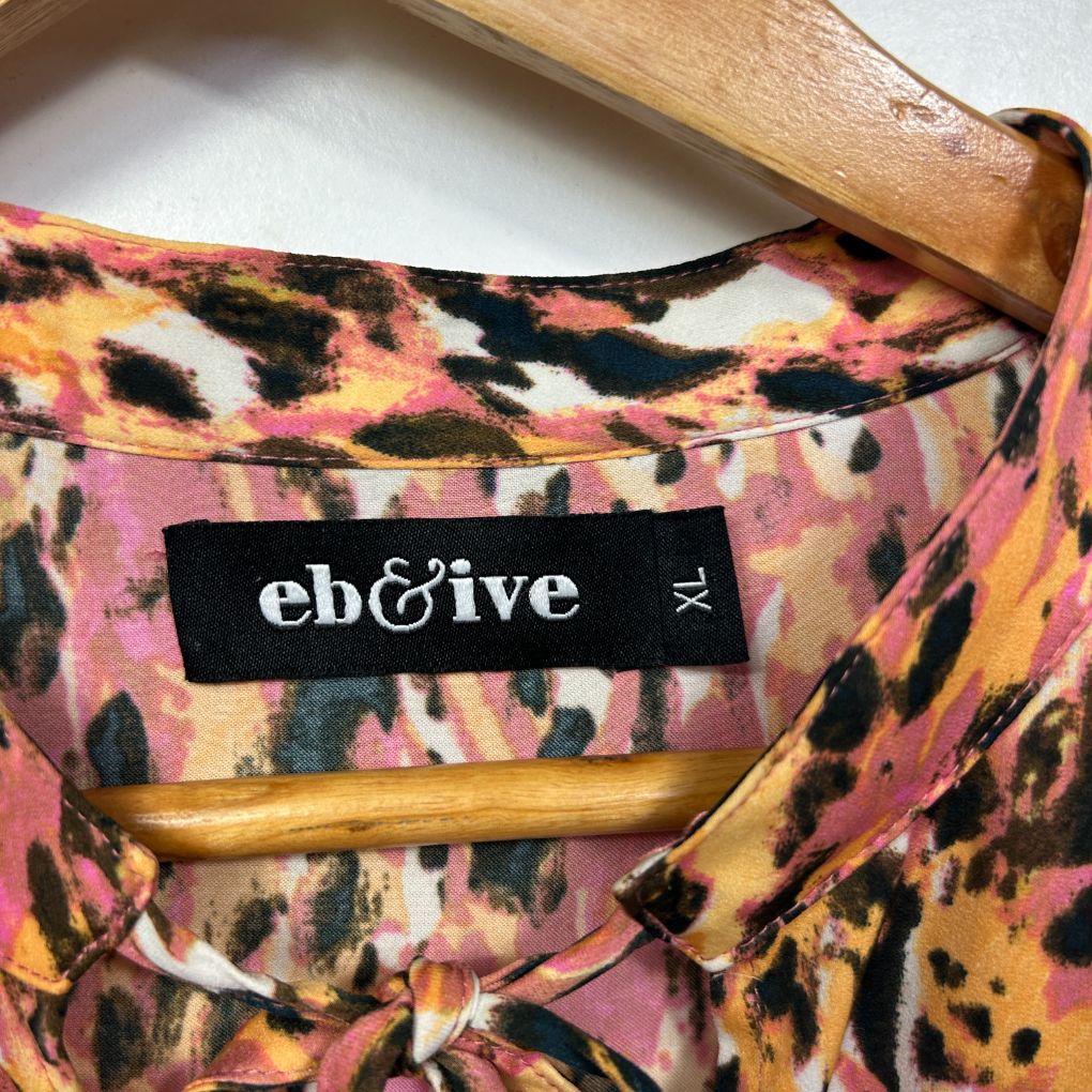 Eb & Ive Orange Multicoloured Dress - Size XL - Image 4