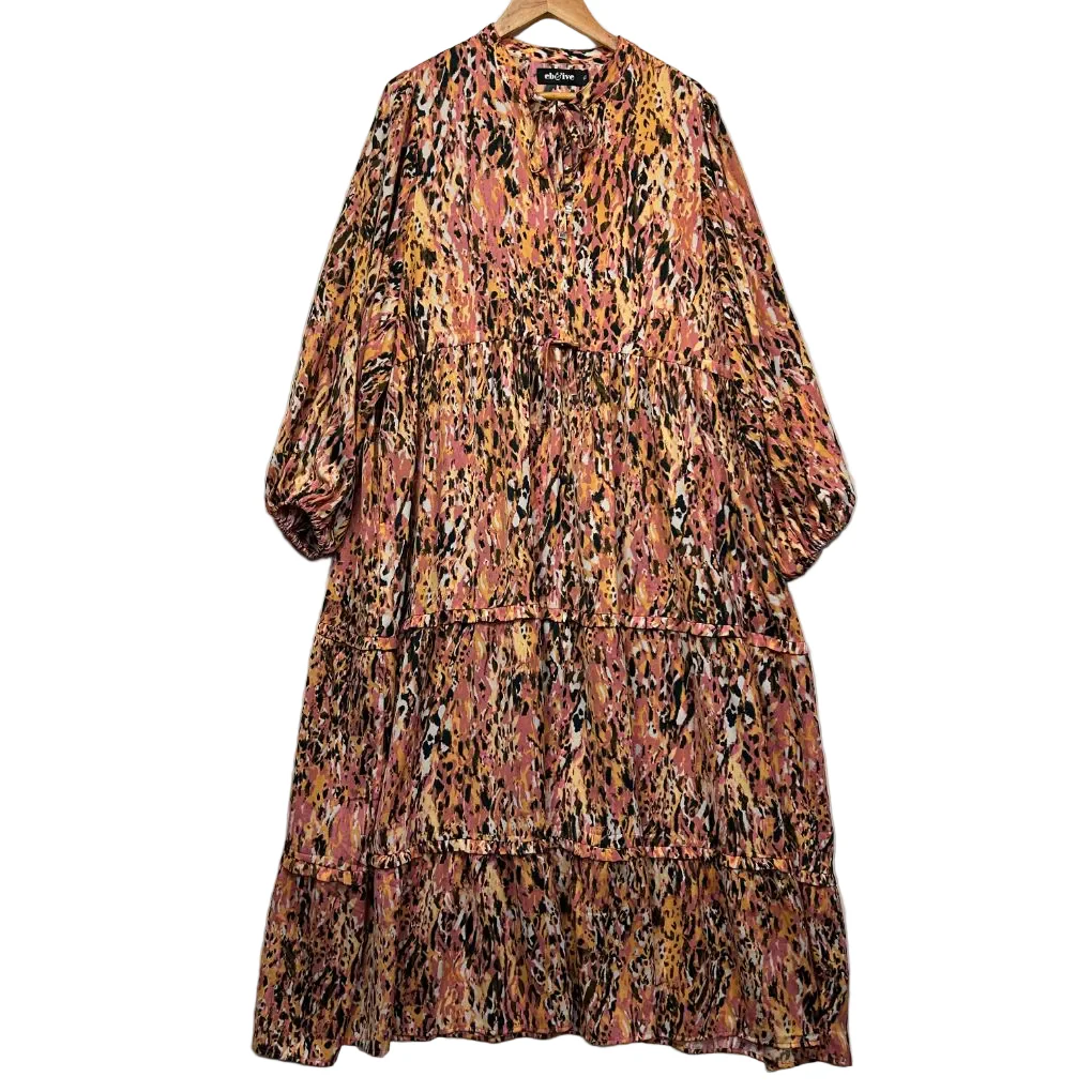 Eb & Ive Orange Multicoloured Dress - Size XL - Image 5