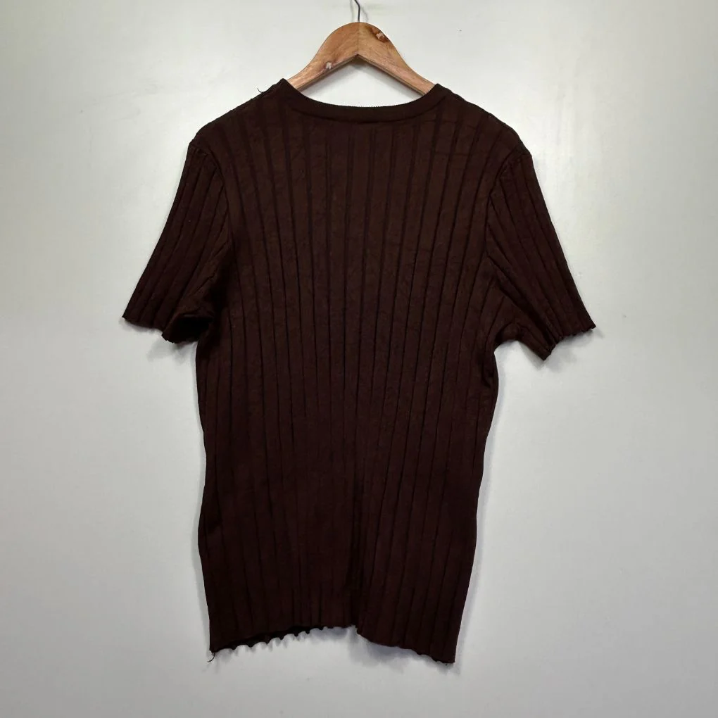 Edited Brown Ribbed Top - Size 16 - Image 3