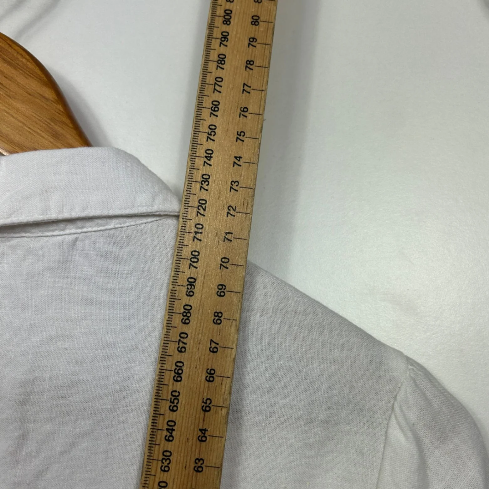 Emerge White Linen Blend Long Sleeve Collared Button-Up Shirt Size 14 - Image 6