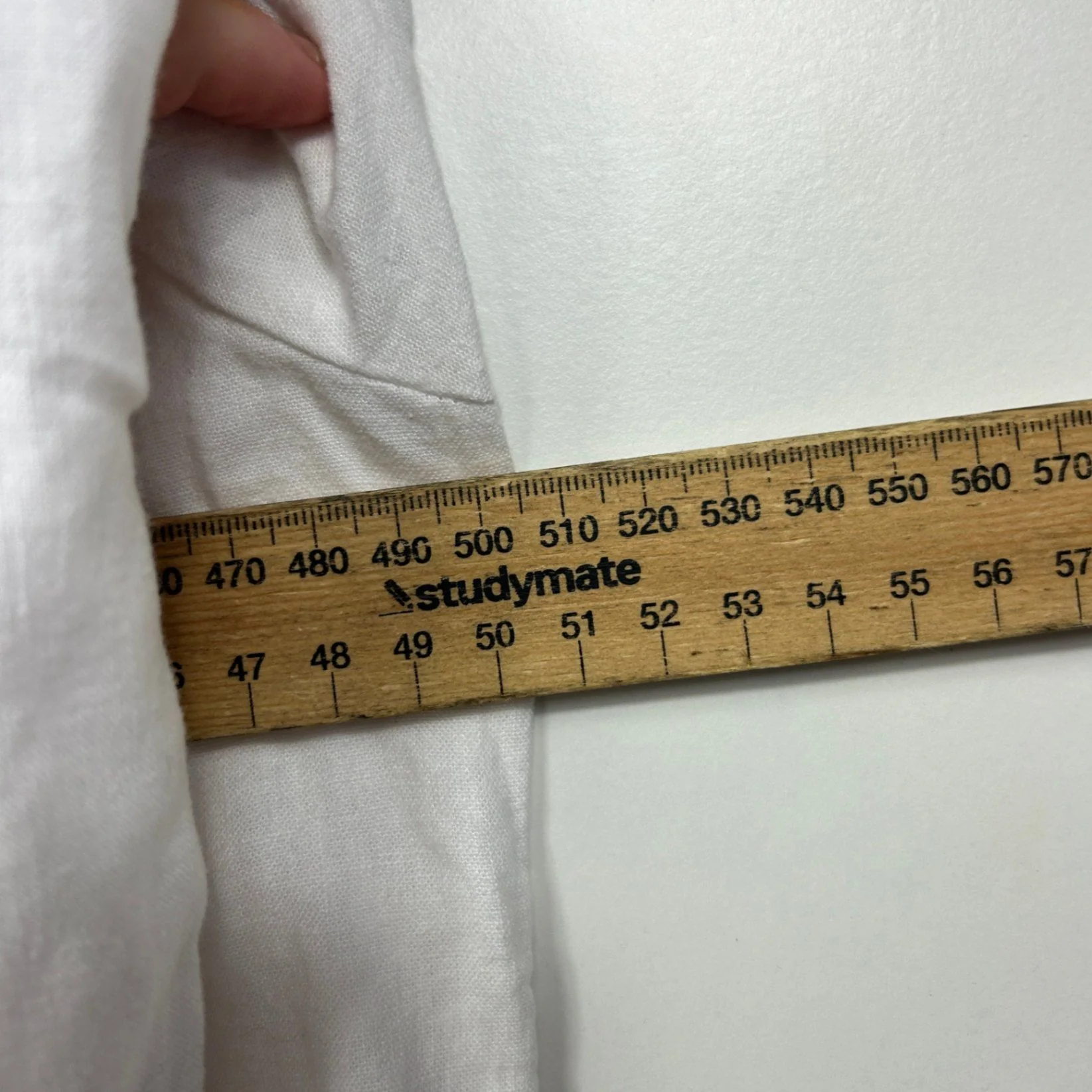 Emerge White Linen Blend Long Sleeve Collared Button-Up Shirt Size 14 - Image 7