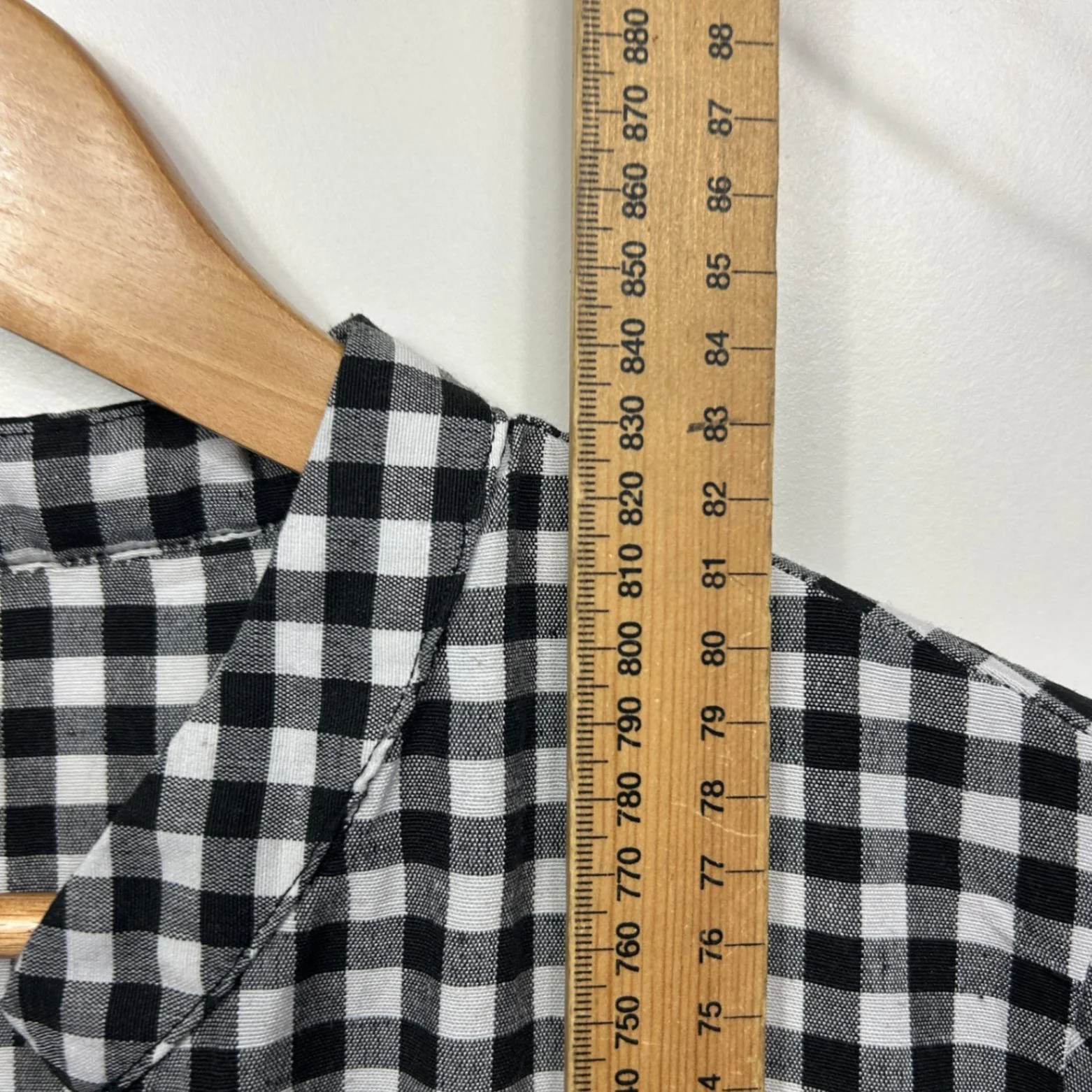Emery Rose Black and White Cotton Blend Gingham Check Dress Size 12 14 Medium - Image 7