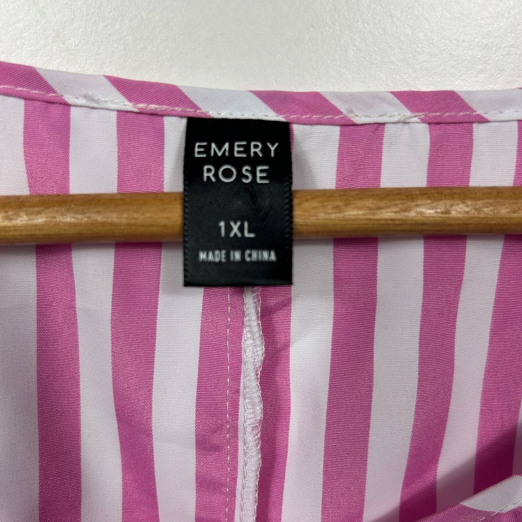 Emery Rose Pink Striped Top - Size 1XL - Image 2