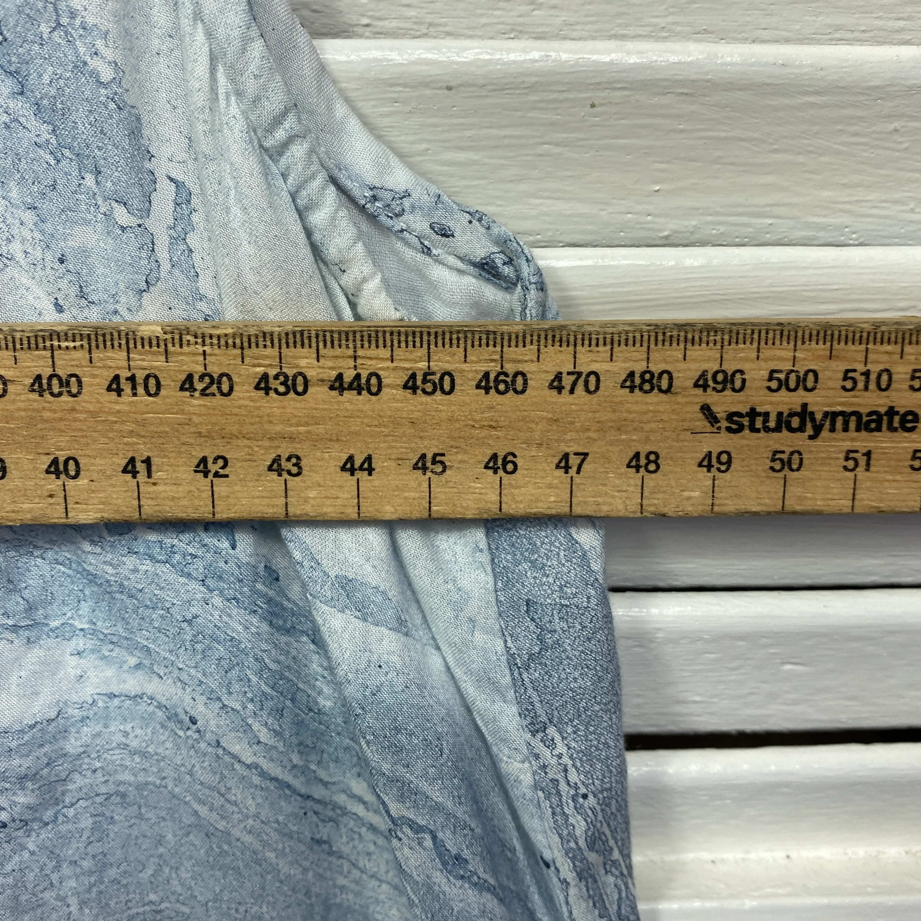 Escape by OQ Dress Size 14 Sleeveless Blue Rayon - Image 7
