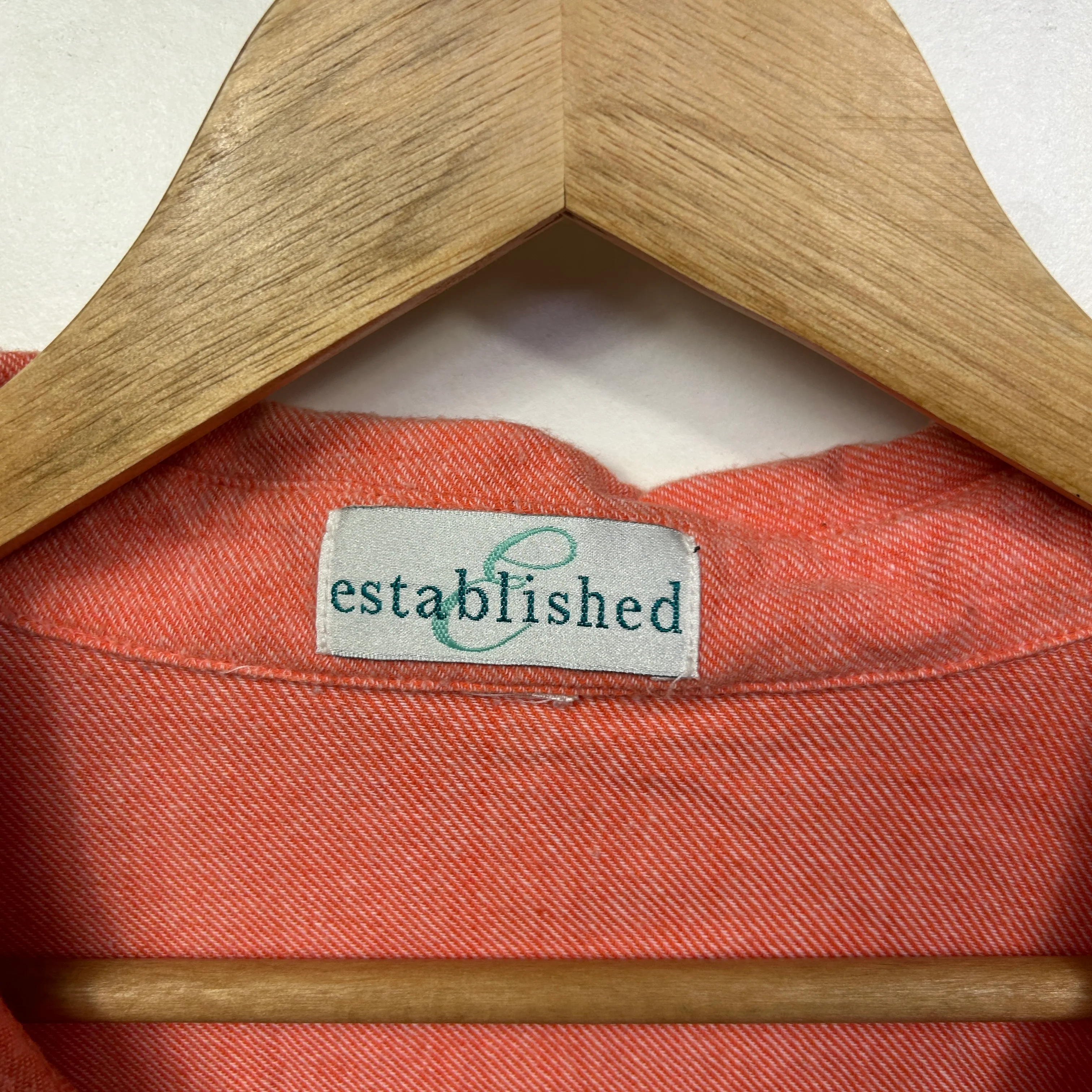 Established Peach Cotton Shirt - Size 18 - Image 2