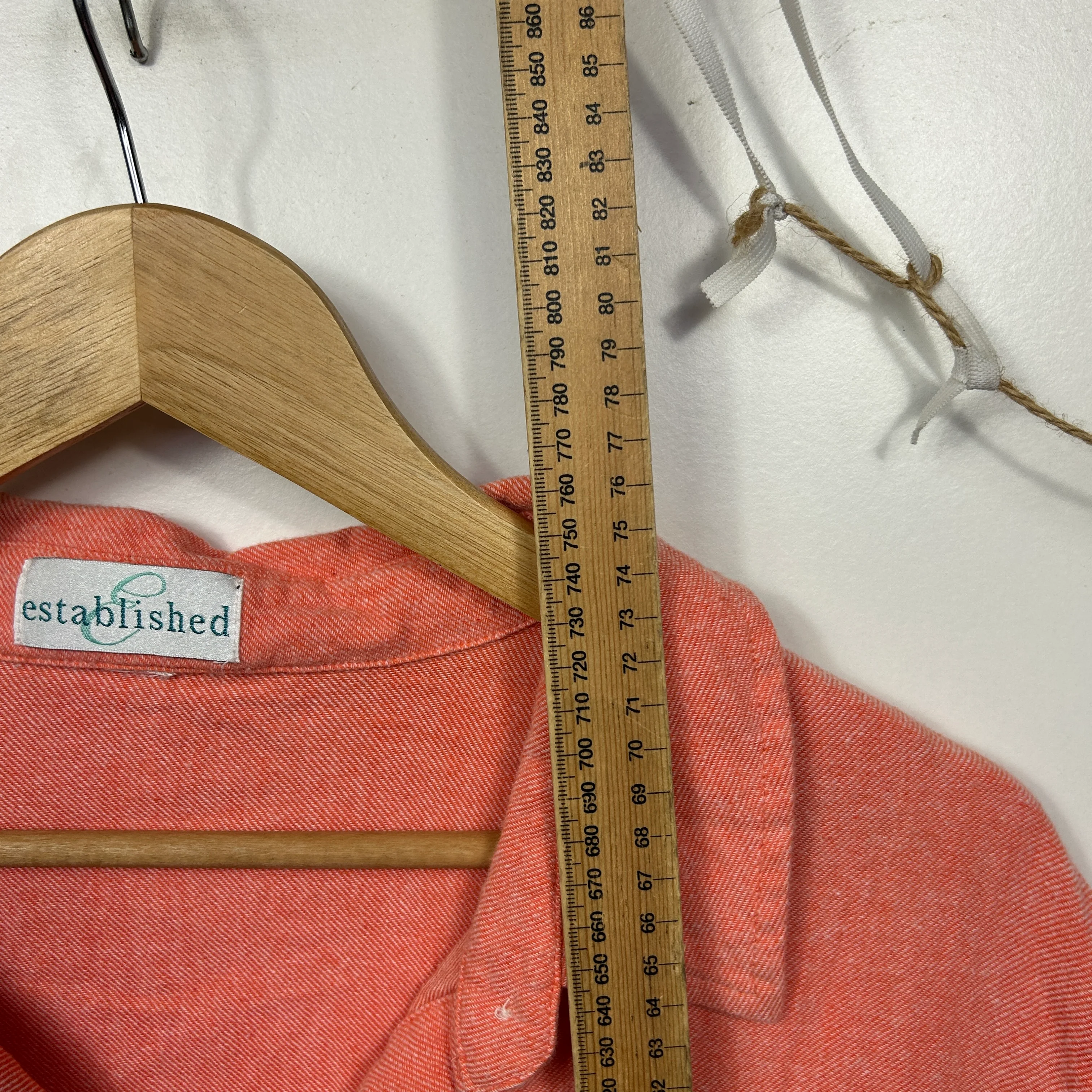 Established Peach Cotton Shirt - Size 18 - Image 5