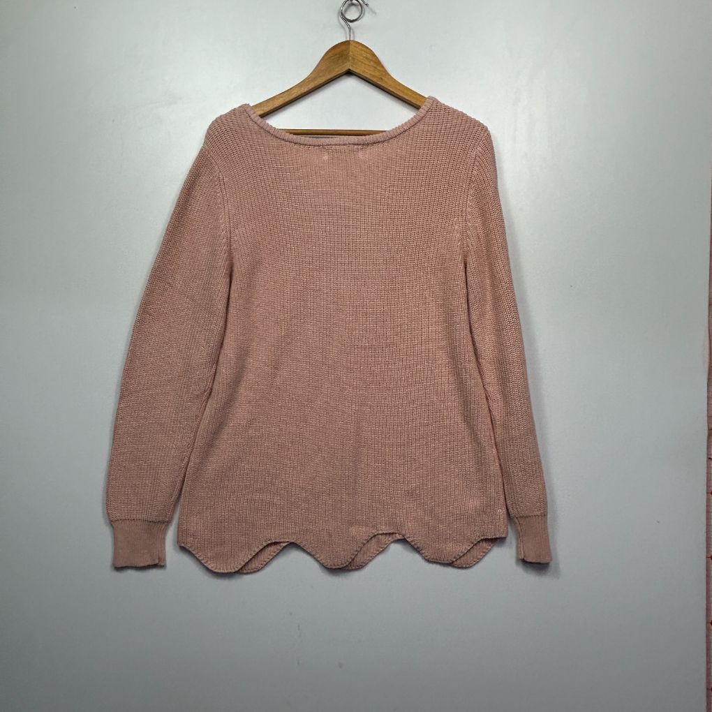 Euroedit Pink Cotton Knit Sweater - Size 14/42 - Image 2