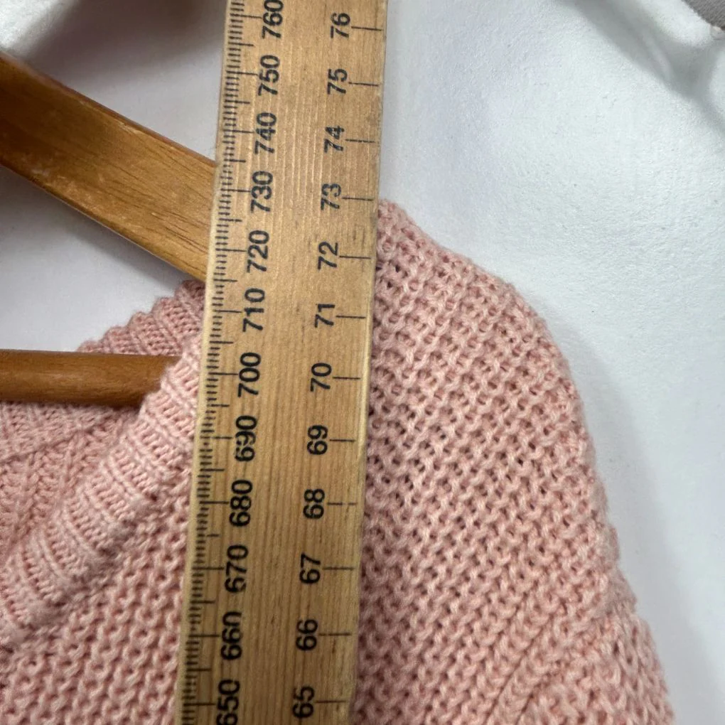 Euroedit Pink Cotton Knit Sweater - Size 14/42 - Image 6