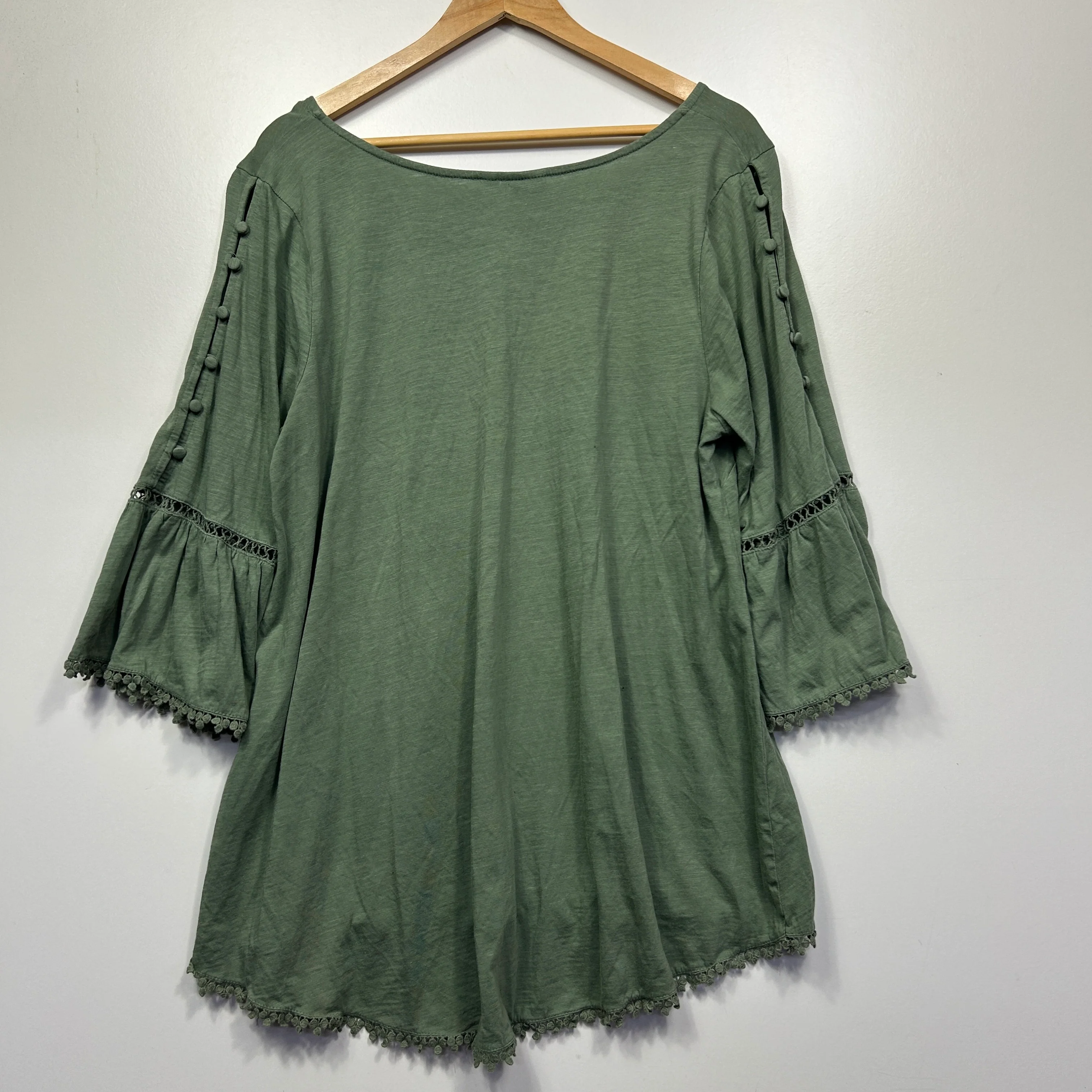 Evans Green Cotton Top - Size 16 - Image 2
