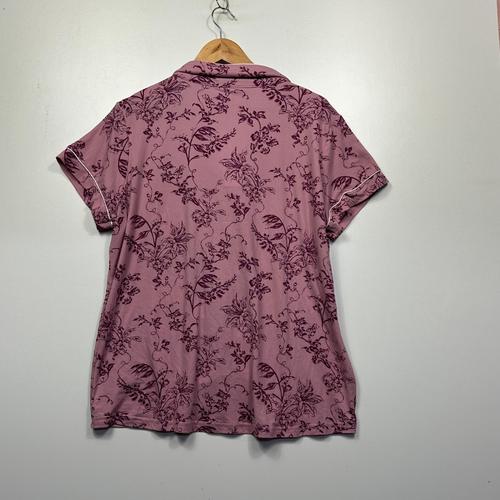 Edited Sleep Mauve Floral Pyjama Shirt - Size 14 - Image 3