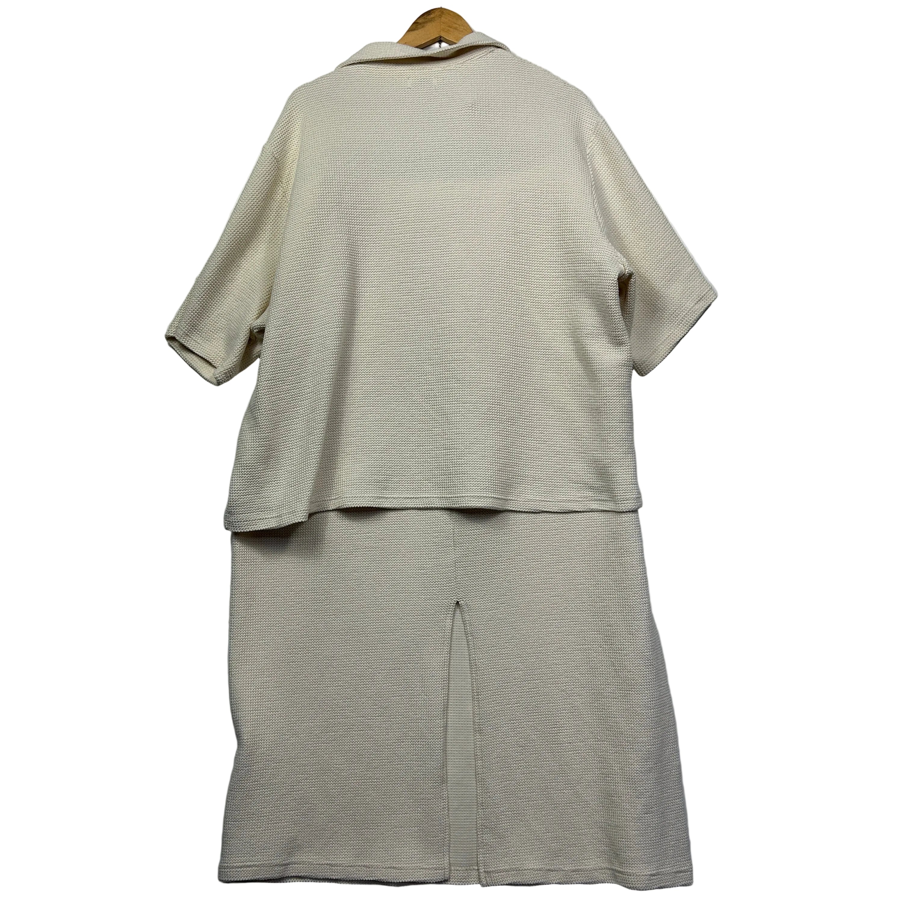 Fayt The Label Cream Textured Two-Piece Top and Skirt Set - Size 22 - Image 2
