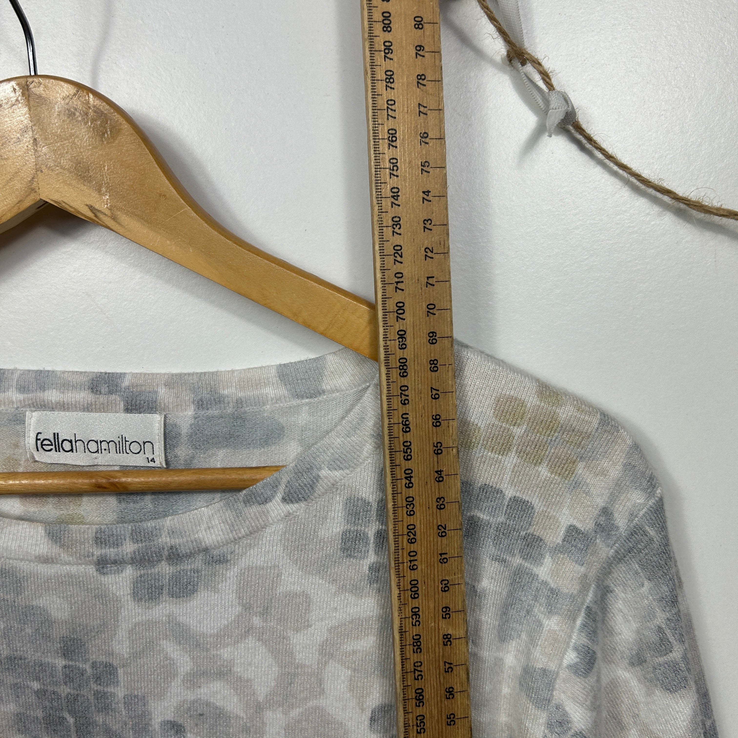 Fella Hamilton Grey Long Sleeve Top - Size 14 - Image 5