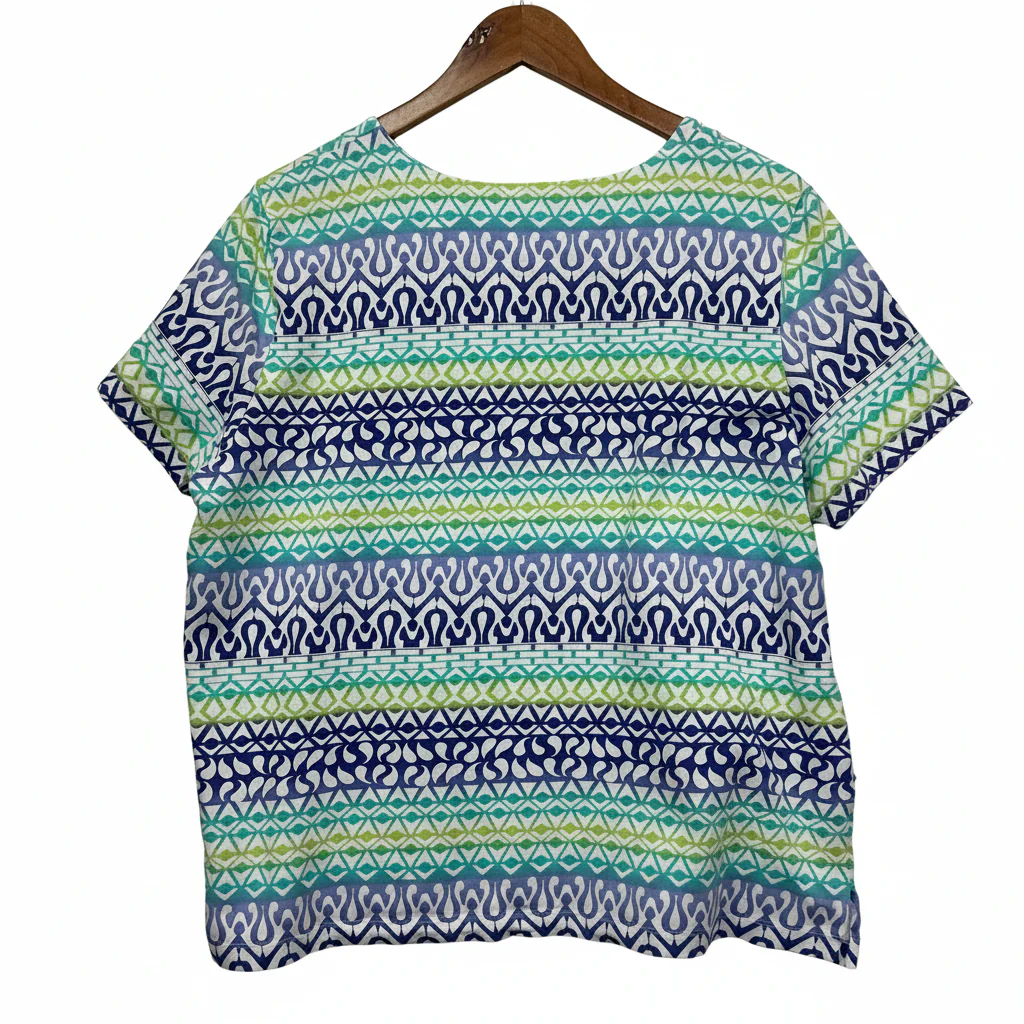 Fella Hamilton Multicoloured Geometric Print Top - Size L - Image 2