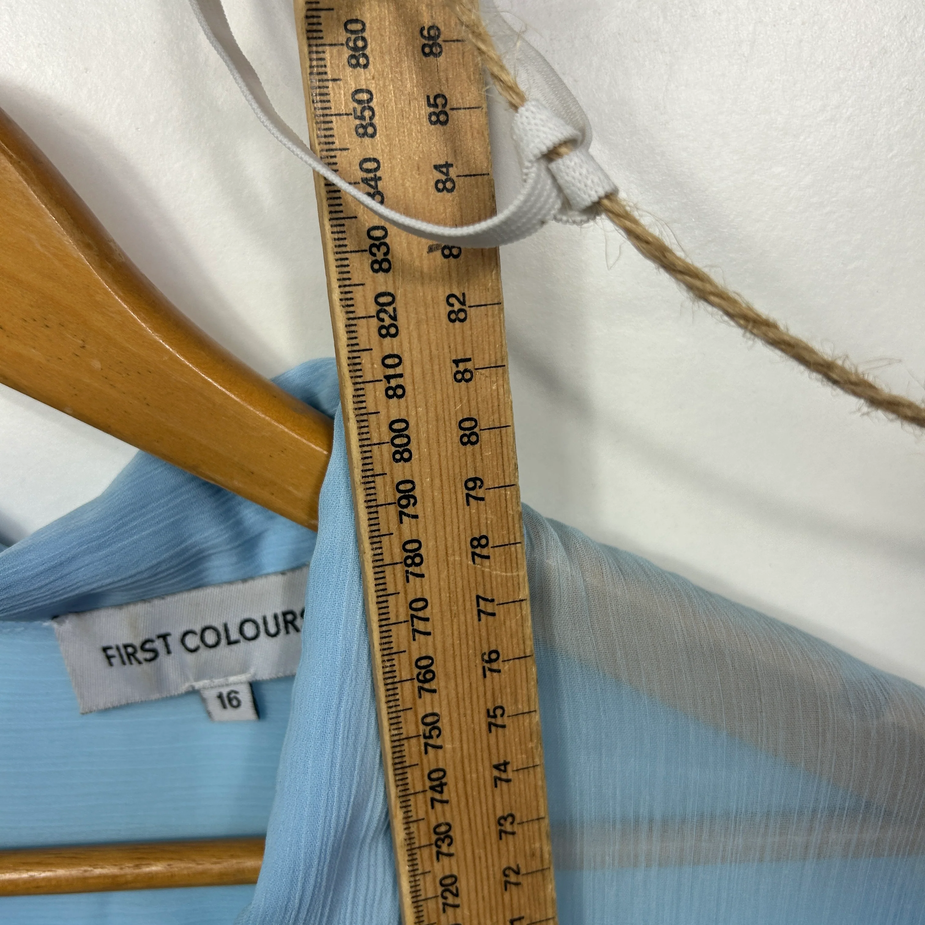First Colours Light Blue Sheer Shirt - Size 16 - Image 6