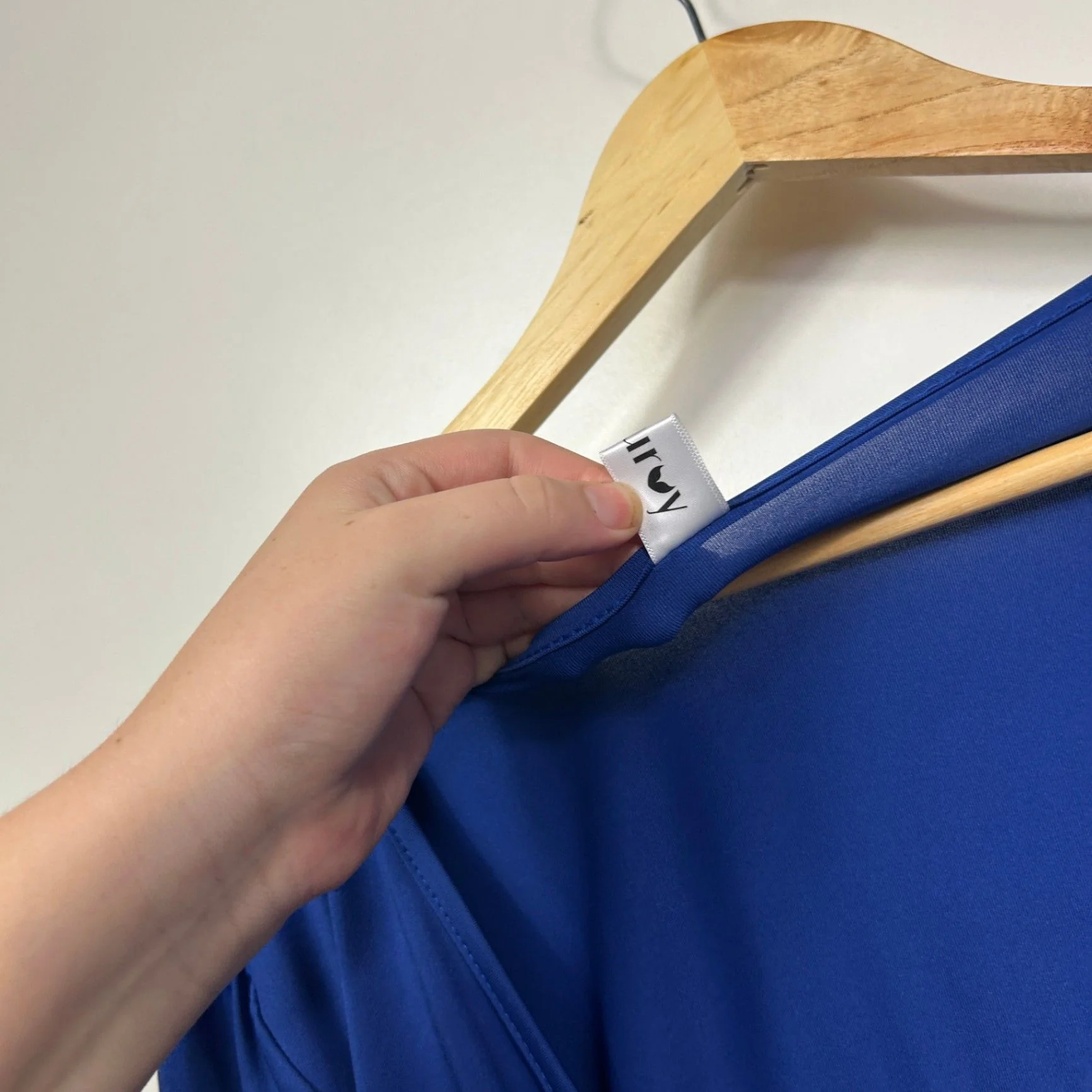 Flycurvy Womens Royal Blue Short Sleeve Drape Front Top Blouse Size 2XL - Image 4