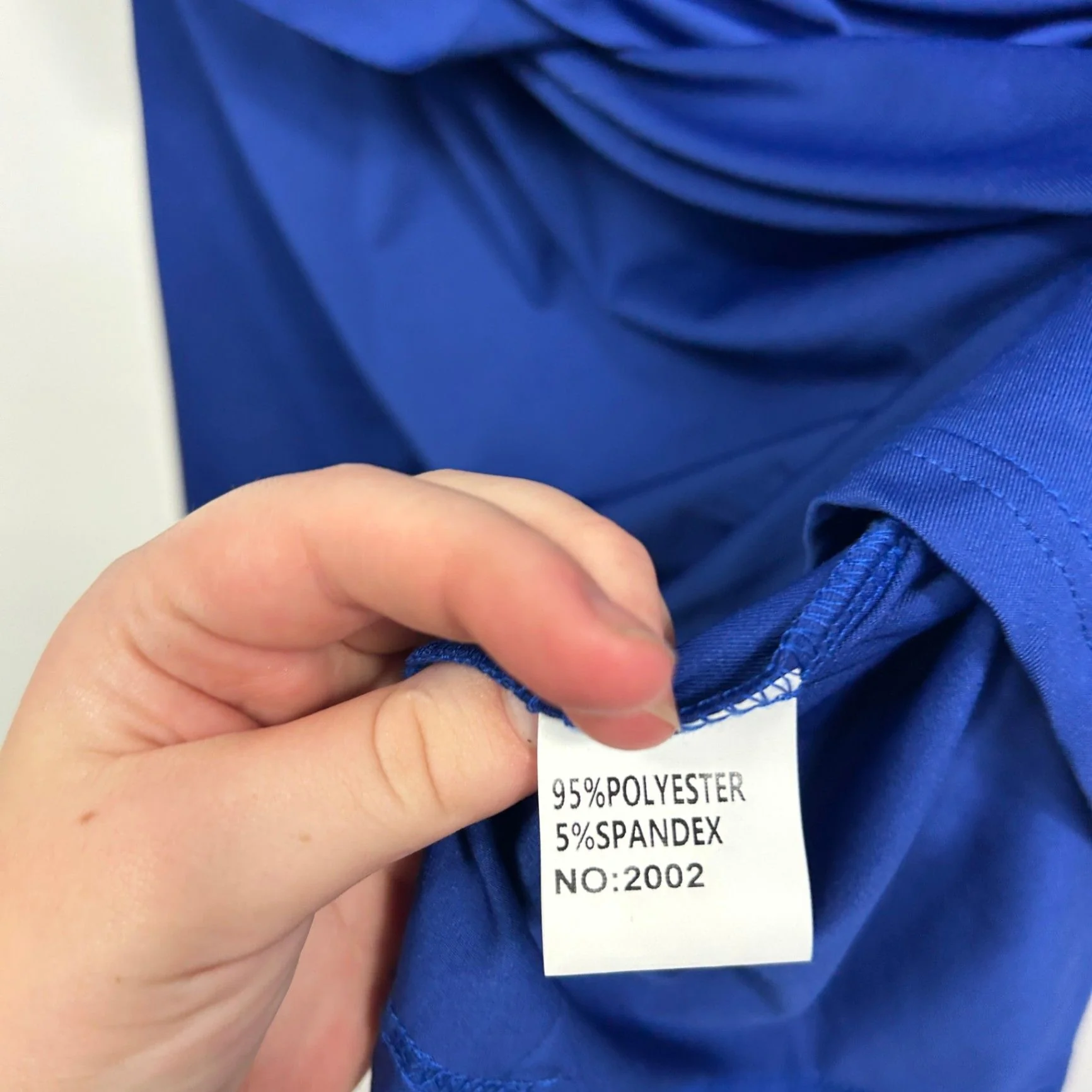 Flycurvy Womens Royal Blue Short Sleeve Drape Front Top Blouse Size 2XL - Image 5