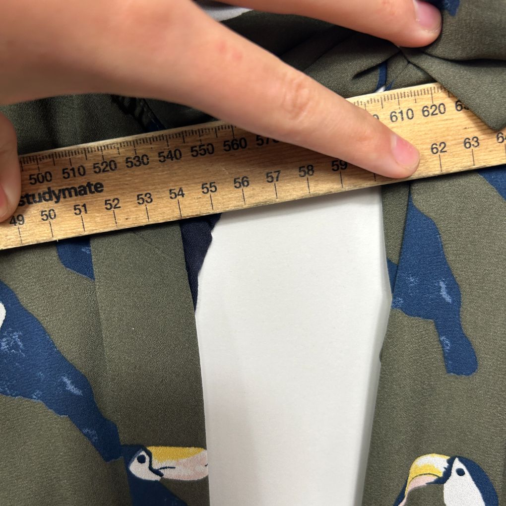 Foil Khaki Toucan Print Shirt - Size 14 - Image 5