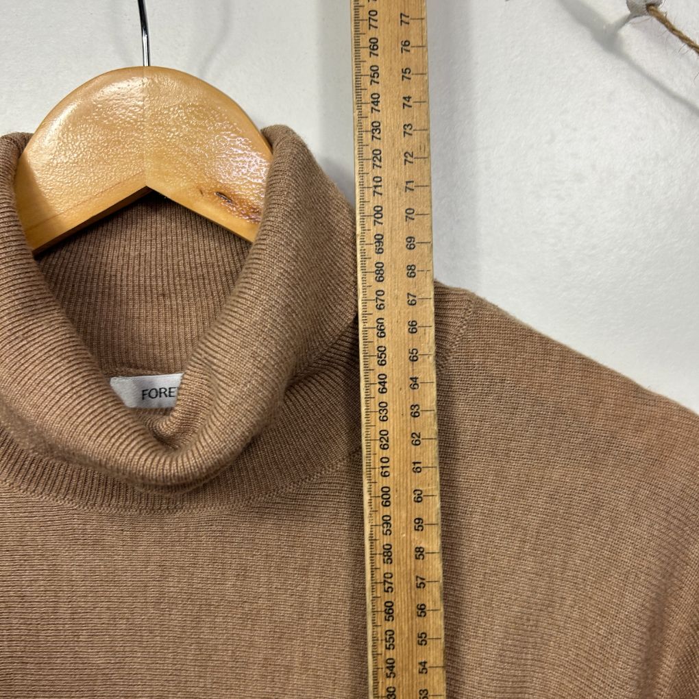 Forever New Wool Blend Camel Jumper - Size L - Image 6