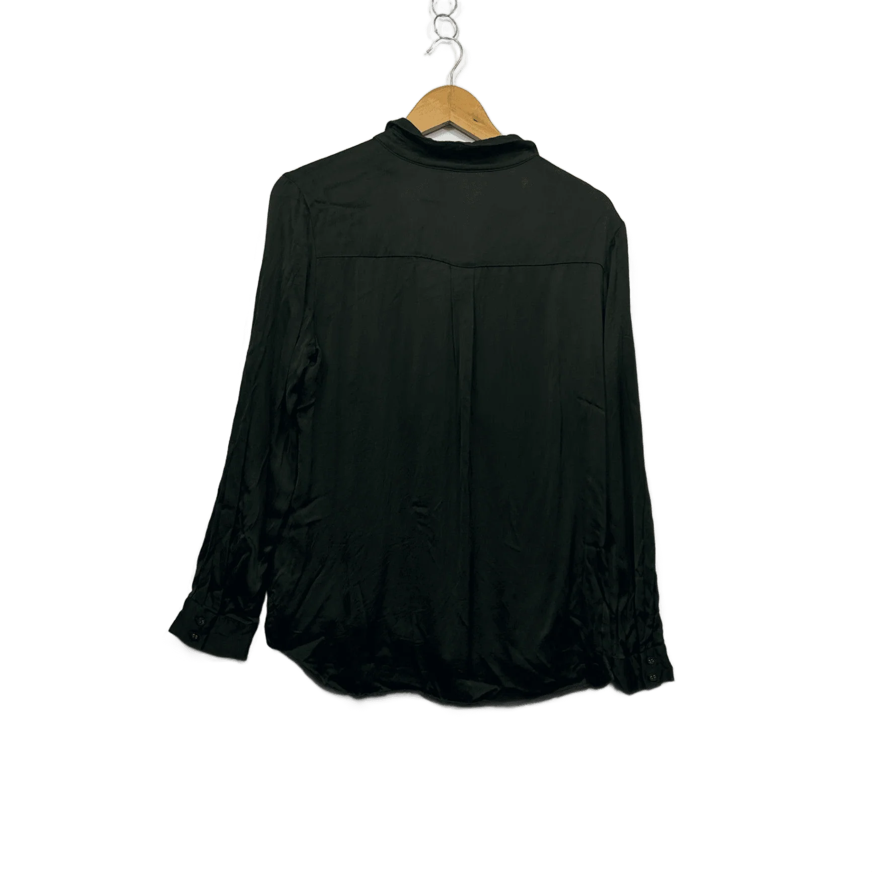 Forever New Olive Green Button Up Top Shirt Size 14 Viscose - Image 2