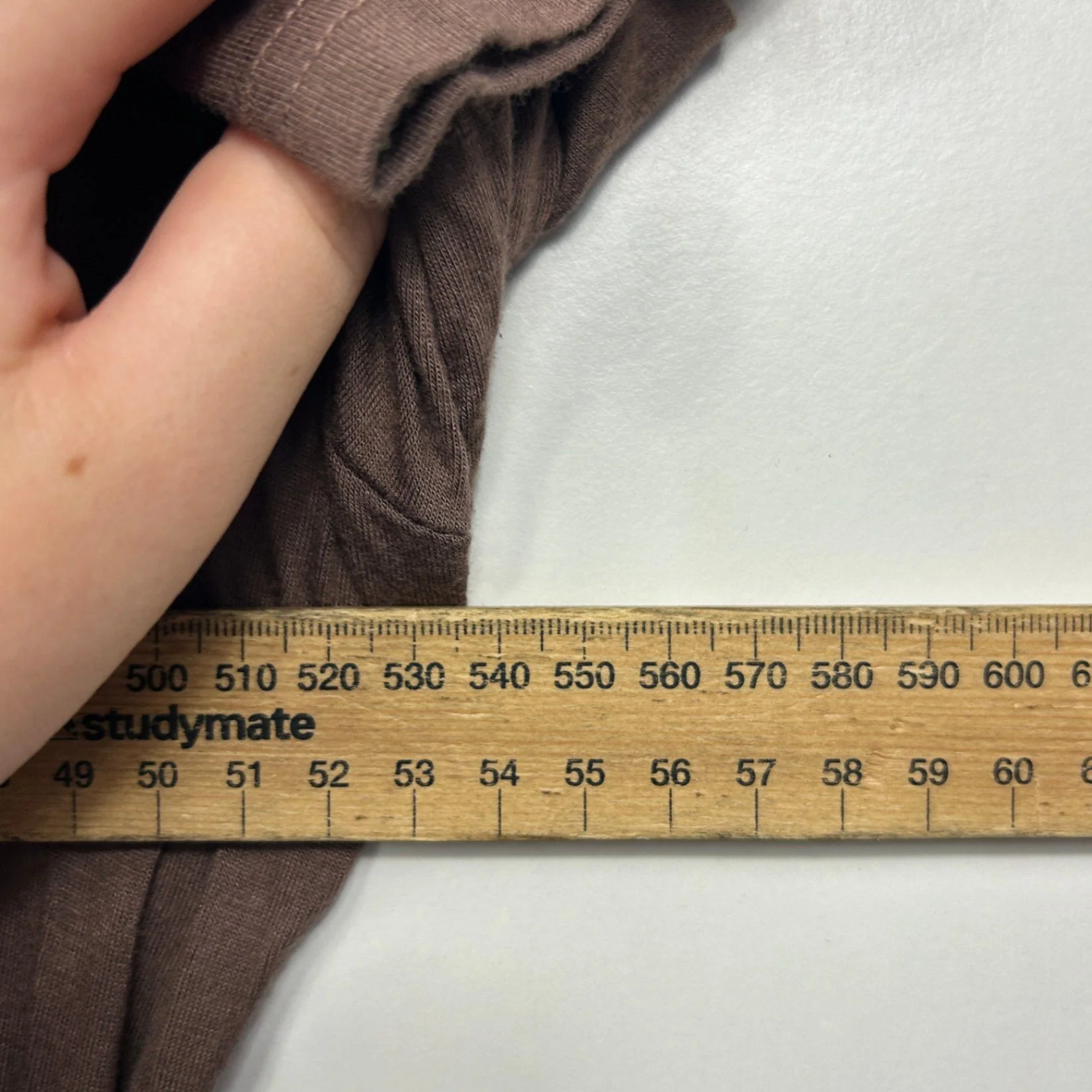 FREEZ Brown Viscose Blend Long Sleeve Round Neck Basic Top Size Large? 14 16 - Image 6