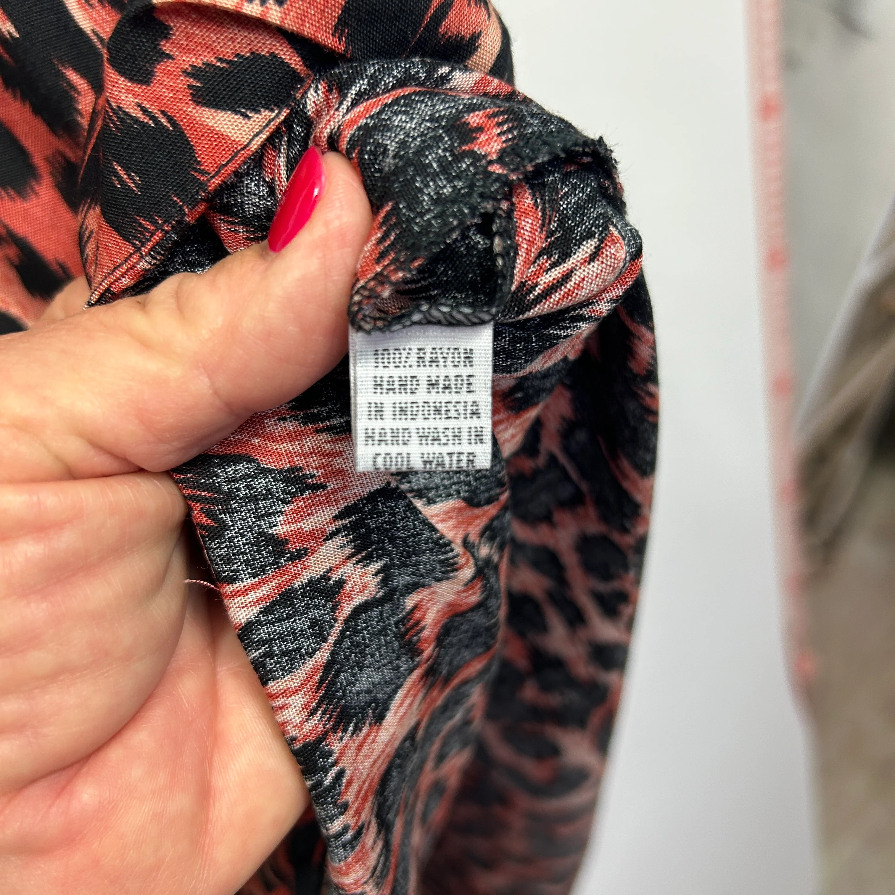 Freez Rayon Leopard Print Sleeveless Dress - Size L - Image 3