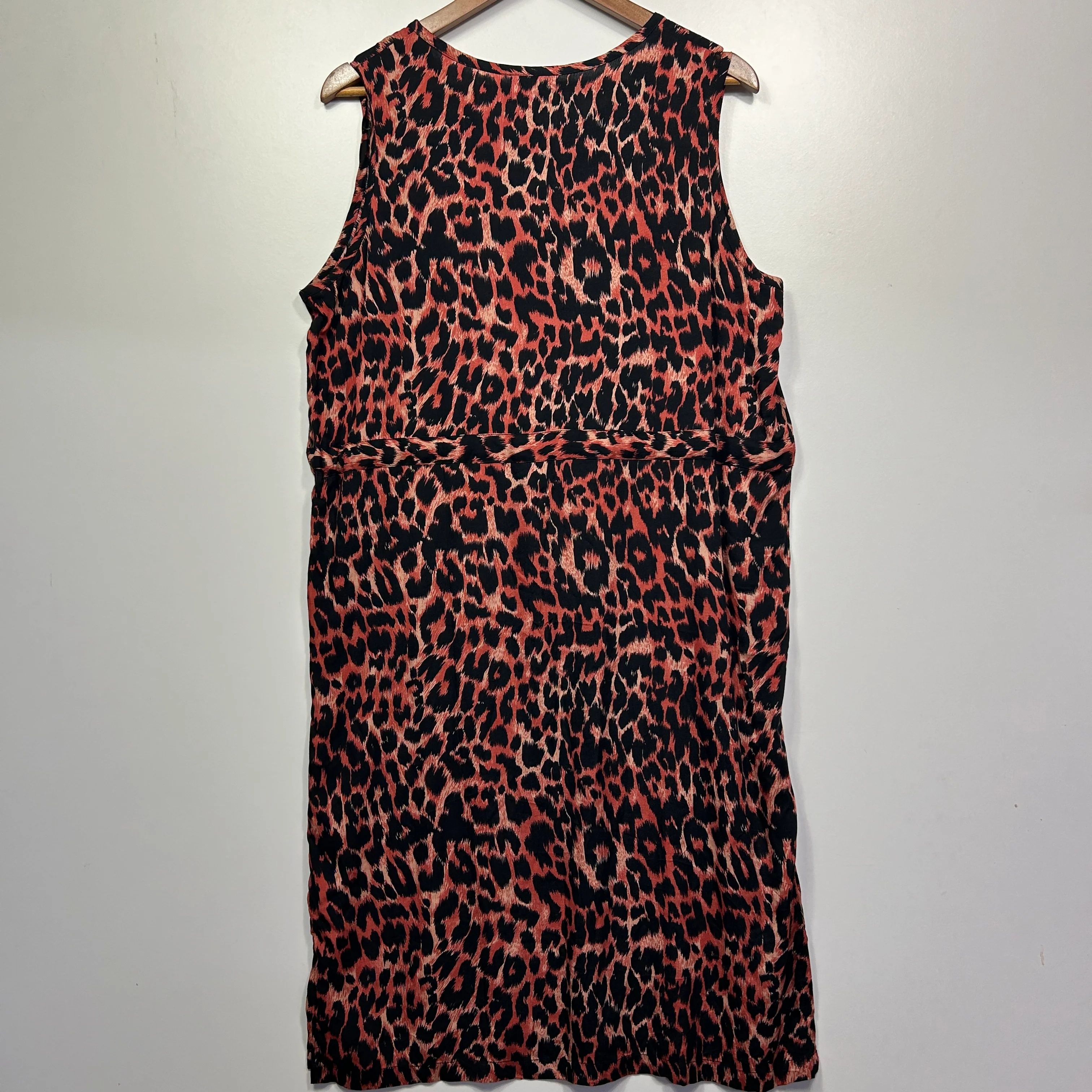 Freez Rayon Leopard Print Sleeveless Dress - Size L - Image 4