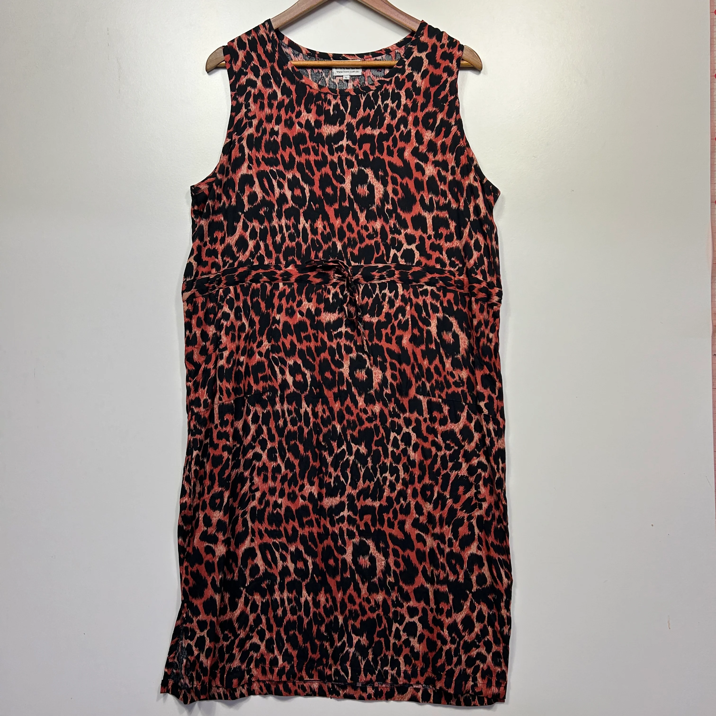 Freez Rayon Leopard Print Sleeveless Dress - Size L - Image 5