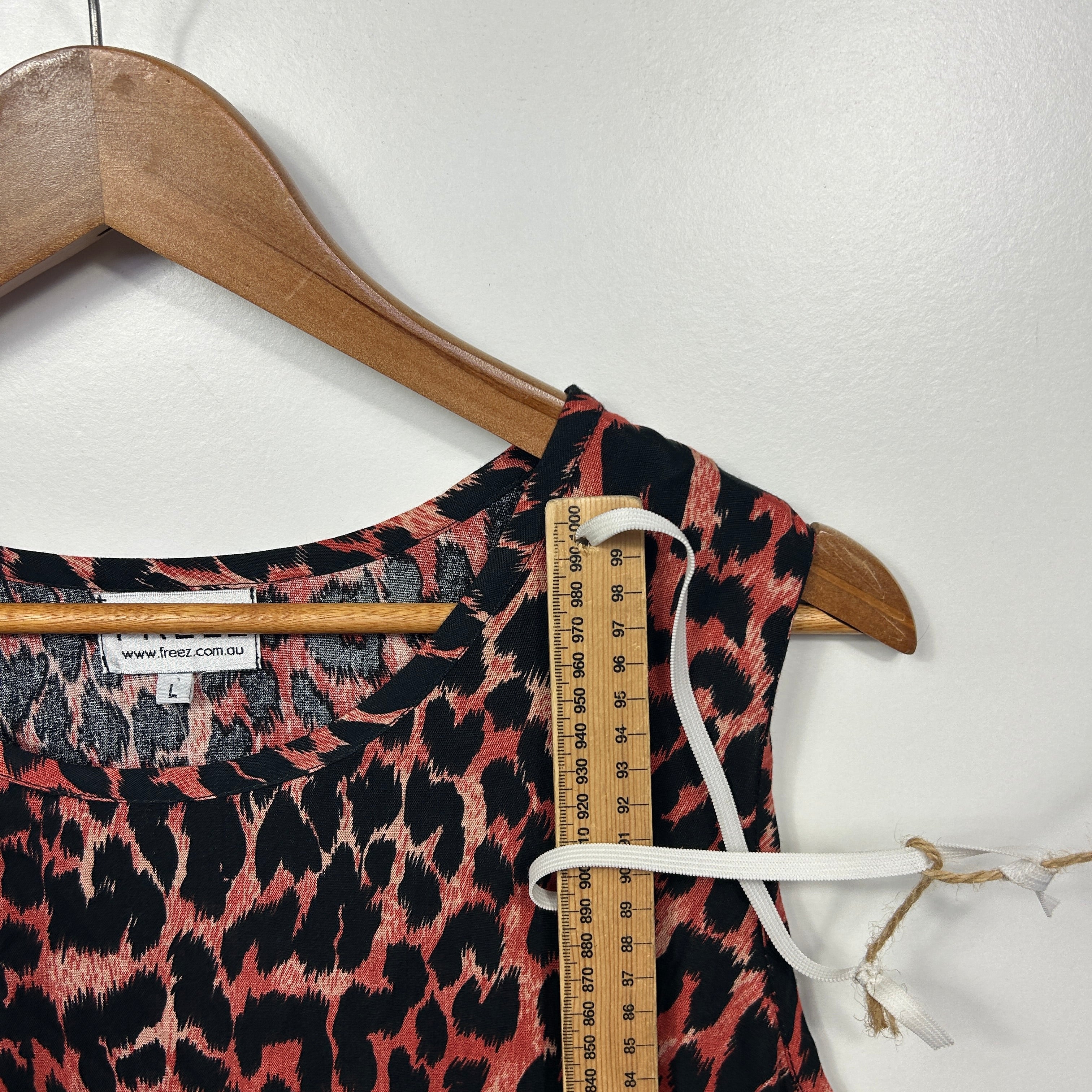 Freez Rayon Leopard Print Sleeveless Dress - Size L - Image 7