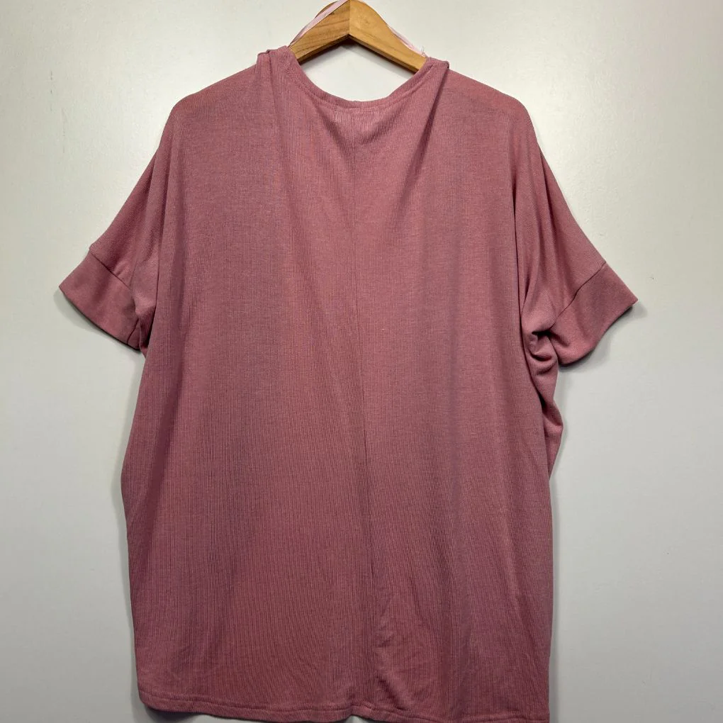 Freez Pink Cotton Shrug Cardigan - Size L/XL - Image 3