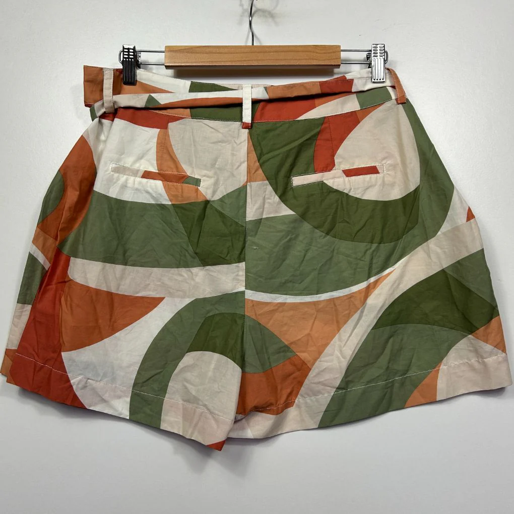 French Connection Green Cotton Shorts - Size 16 - Image 6