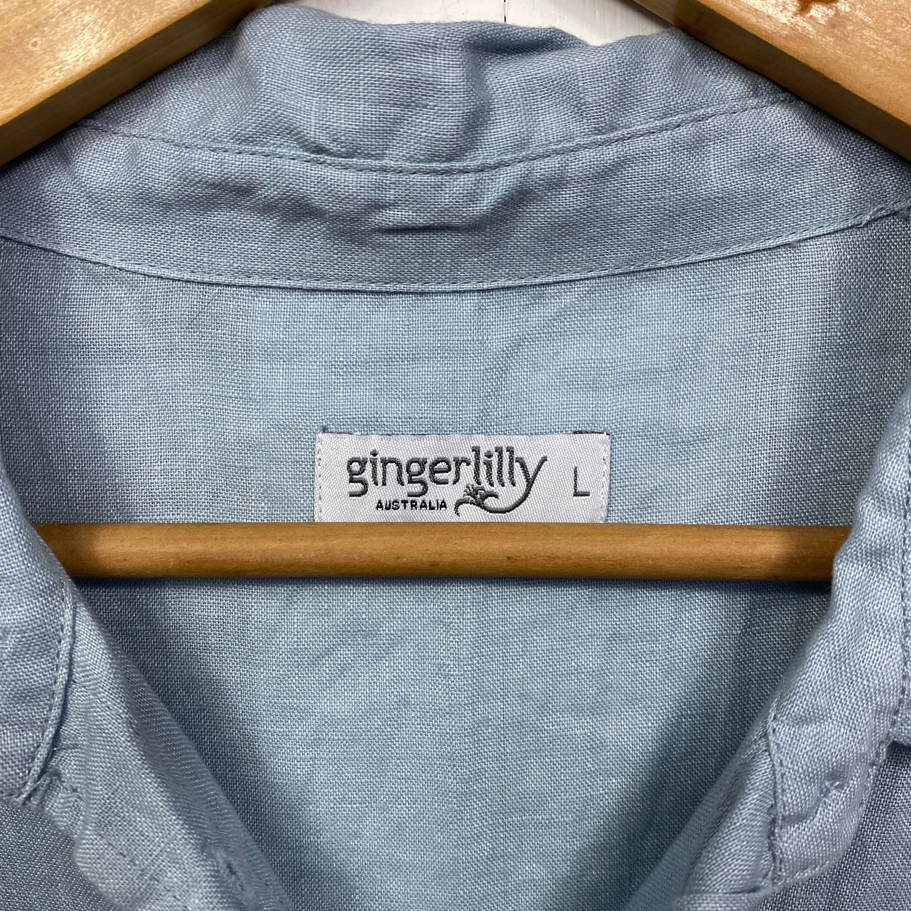 Gingerlilly Linen Top Size Large 14 PJ Sleepwear Loungewear - Image 4