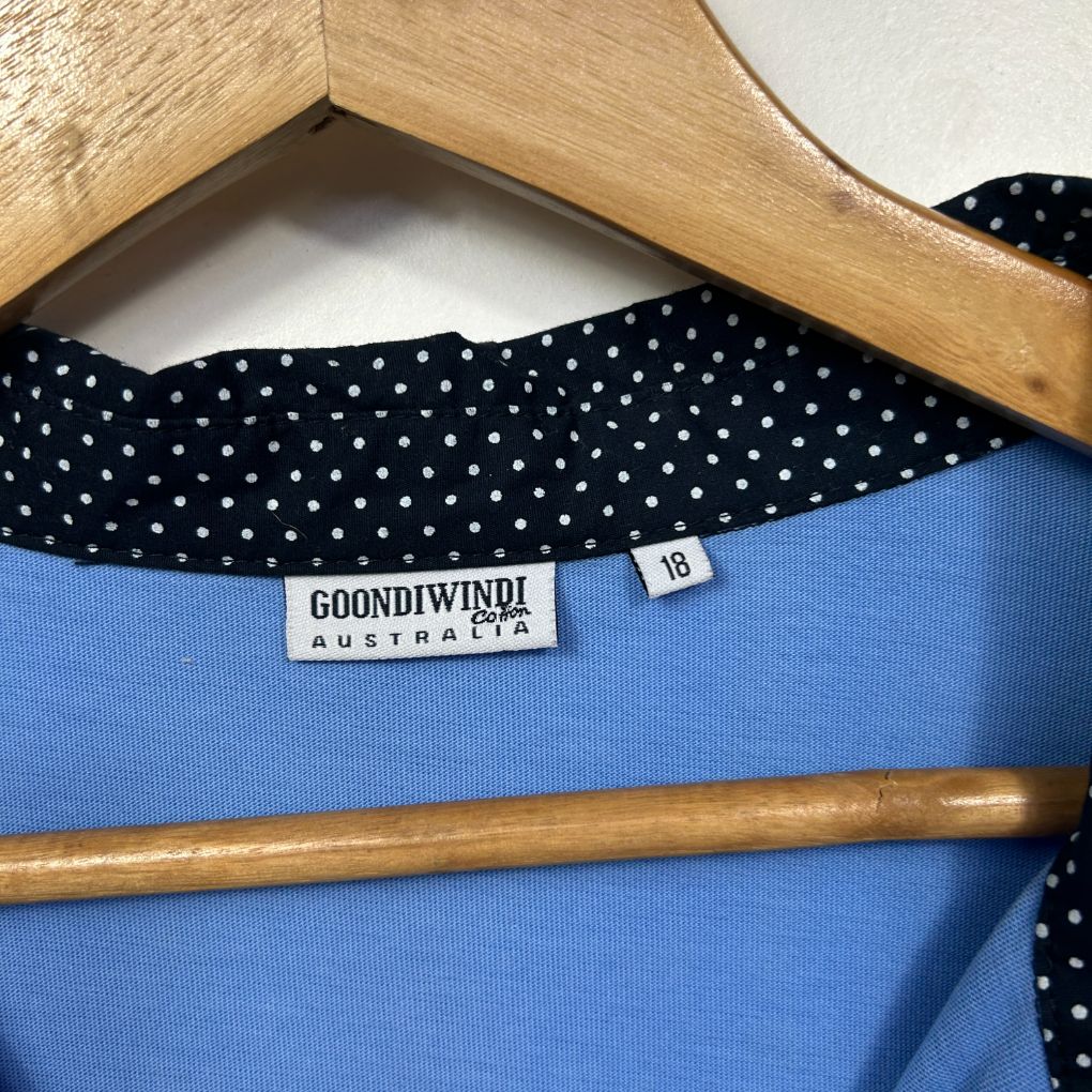 Goondiwindi Australia Blue Cotton Polo Top - Size 18 - Image 2