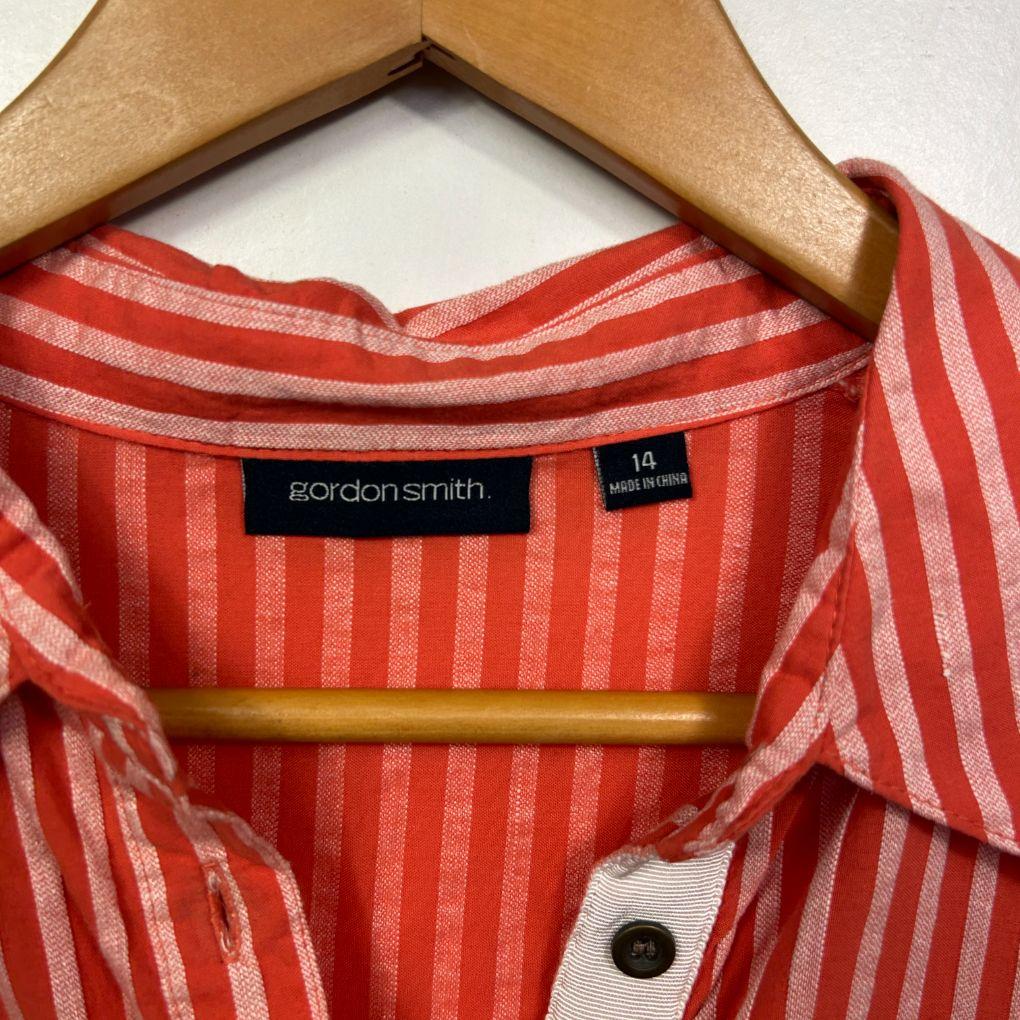 Gordon Smith Coral Cotton Shirt - Size 14 - Image 2