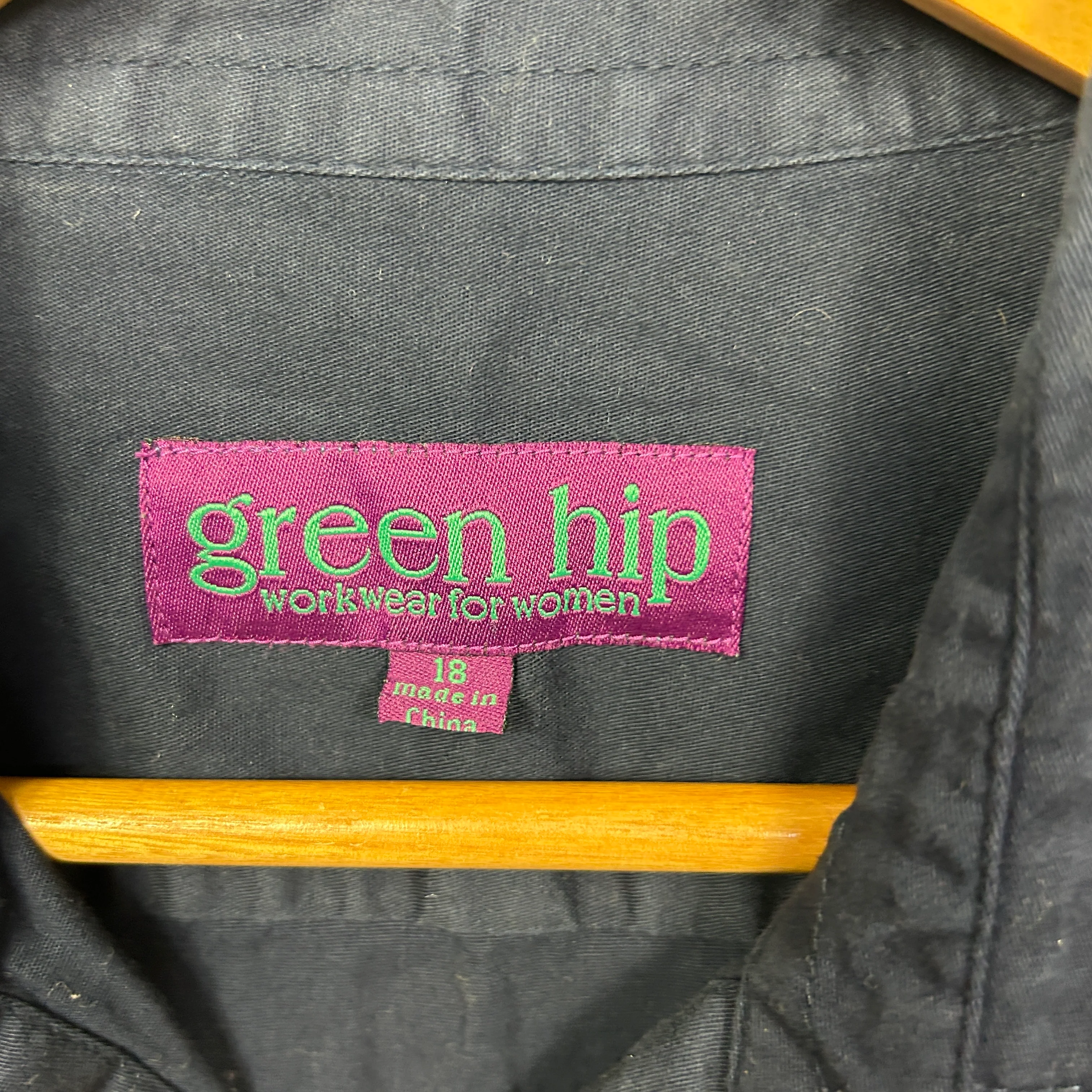 Green Hip Navy Blue Workwear Shirts - Size 18 - Image 4