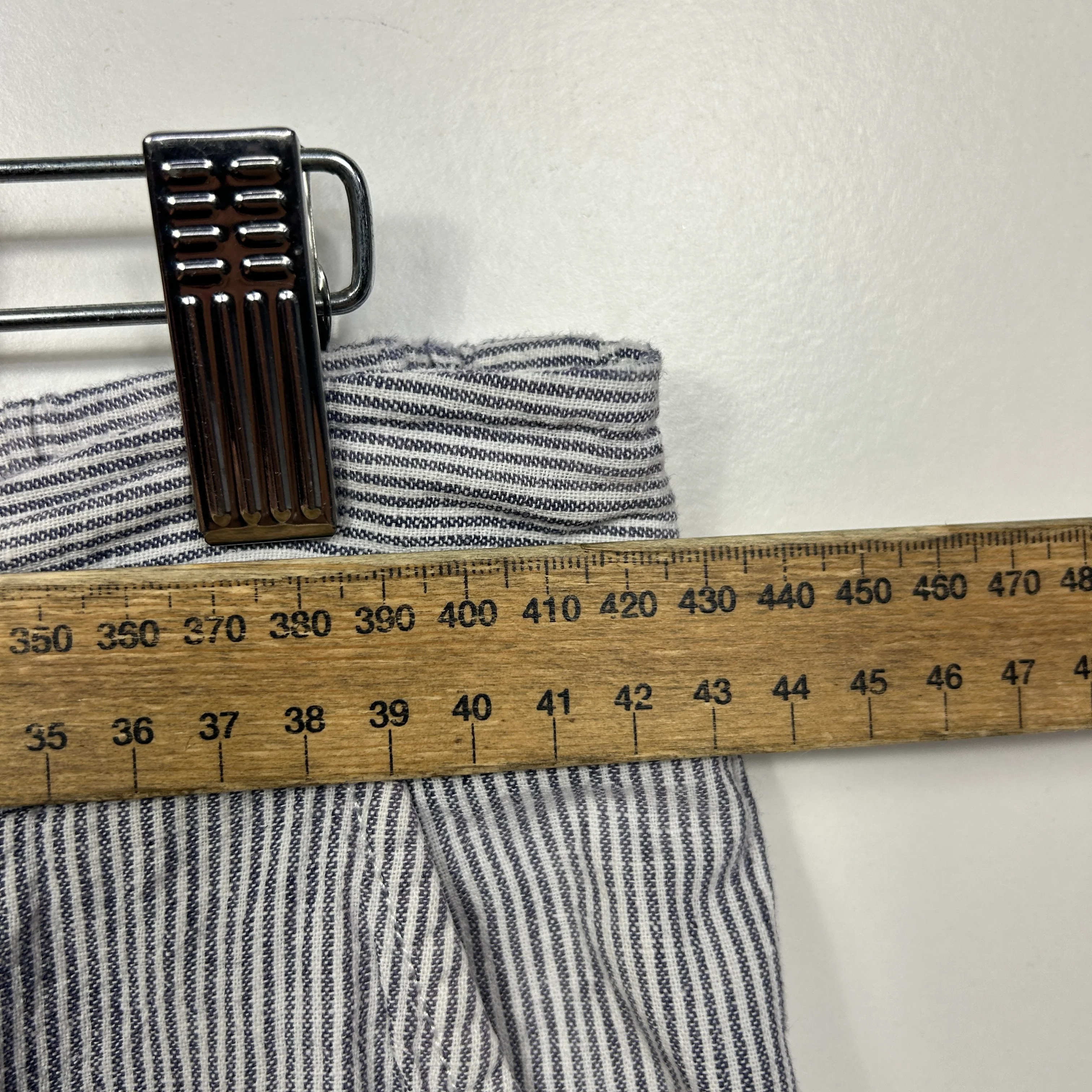 Grey Striped Shorts - Size Approx 14-16 - Image 5