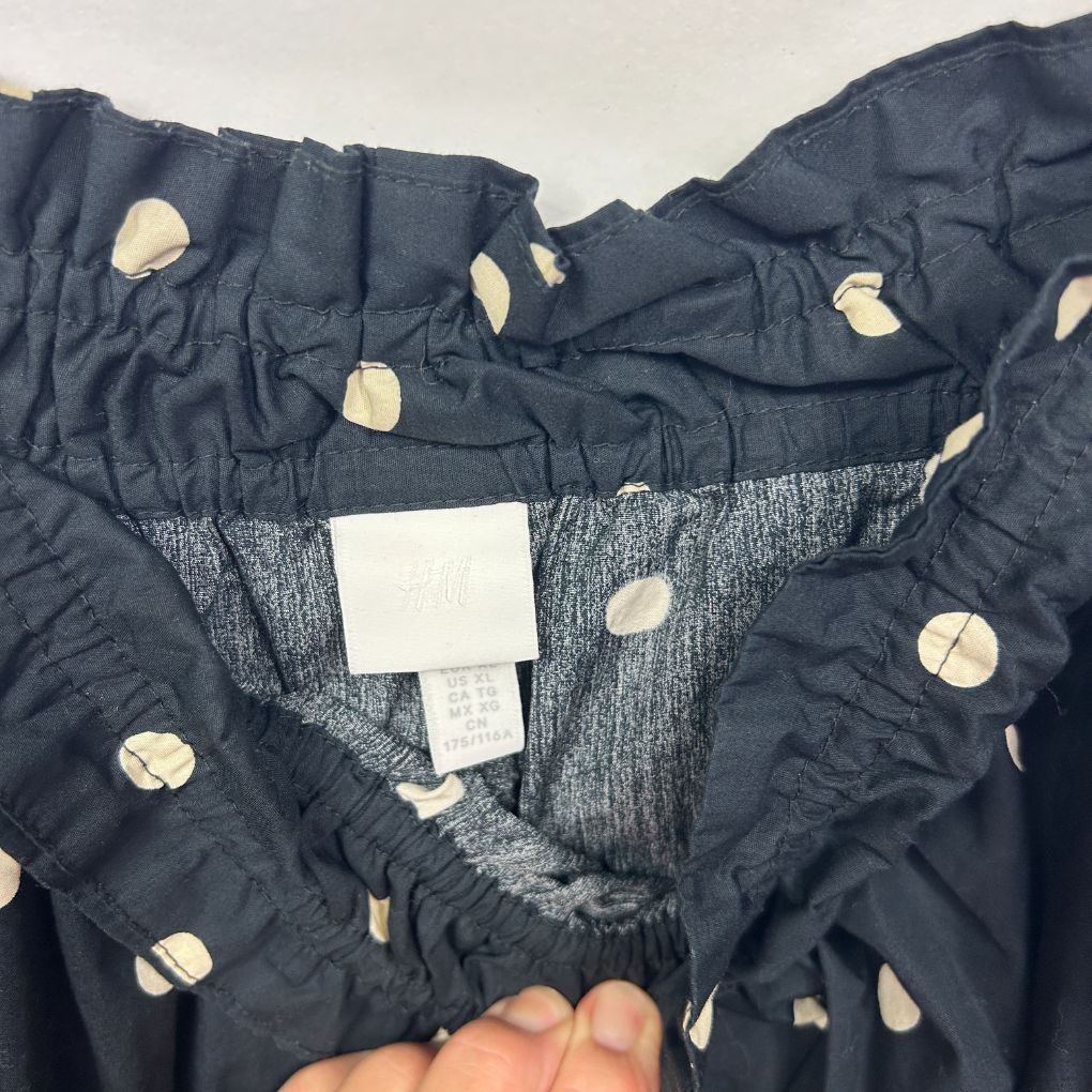 H&M Black Polka Dot Cotton Cami - Size XL - Image 4