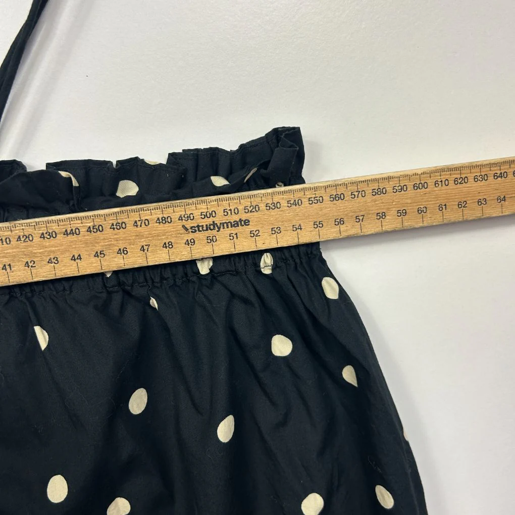 H&M Black Polka Dot Cotton Cami - Size XL - Image 6