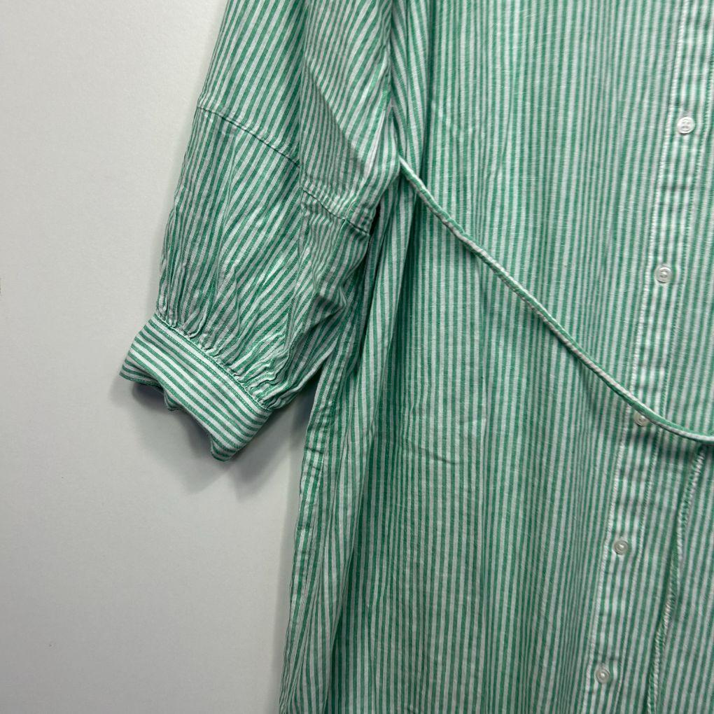 H&M Green Linen Shirt Dress - Size XL - Image 2