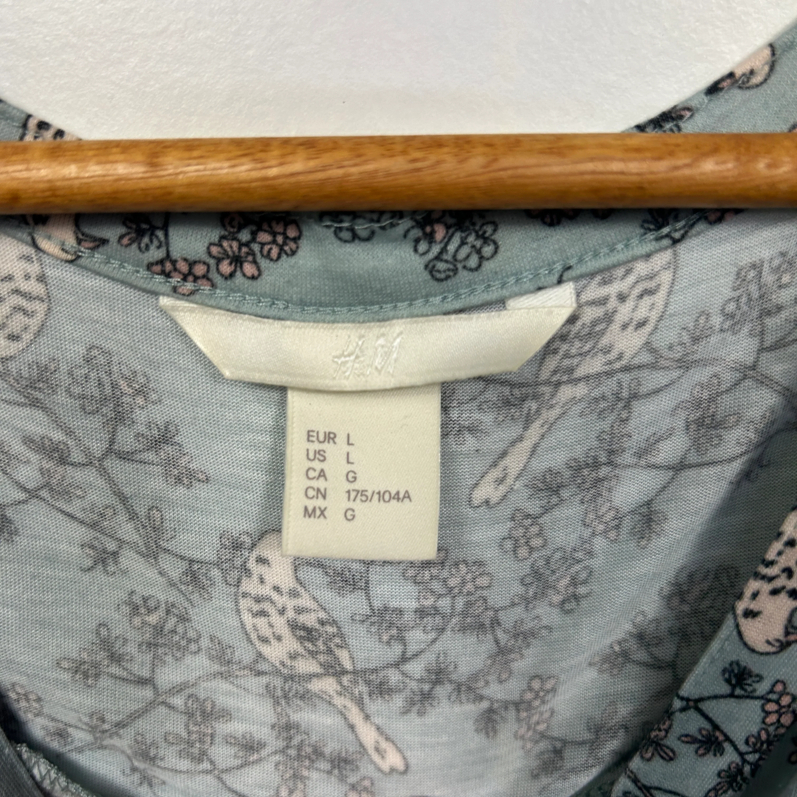 H&M Bird Print Top - Size L - Image 2