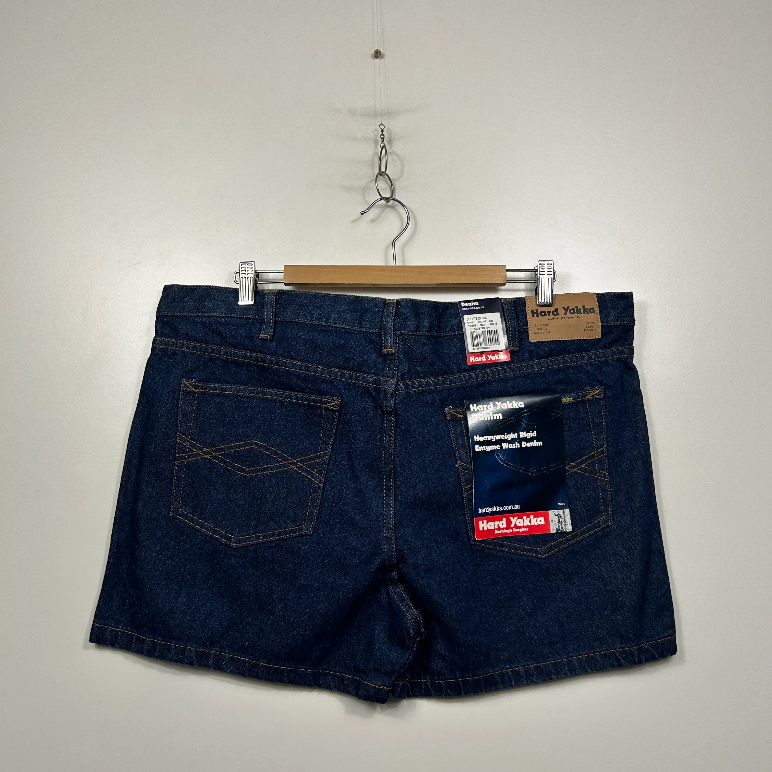 Hard Yakka Heavyweight Rigid Denim Shorts - Size 107S - Image 5