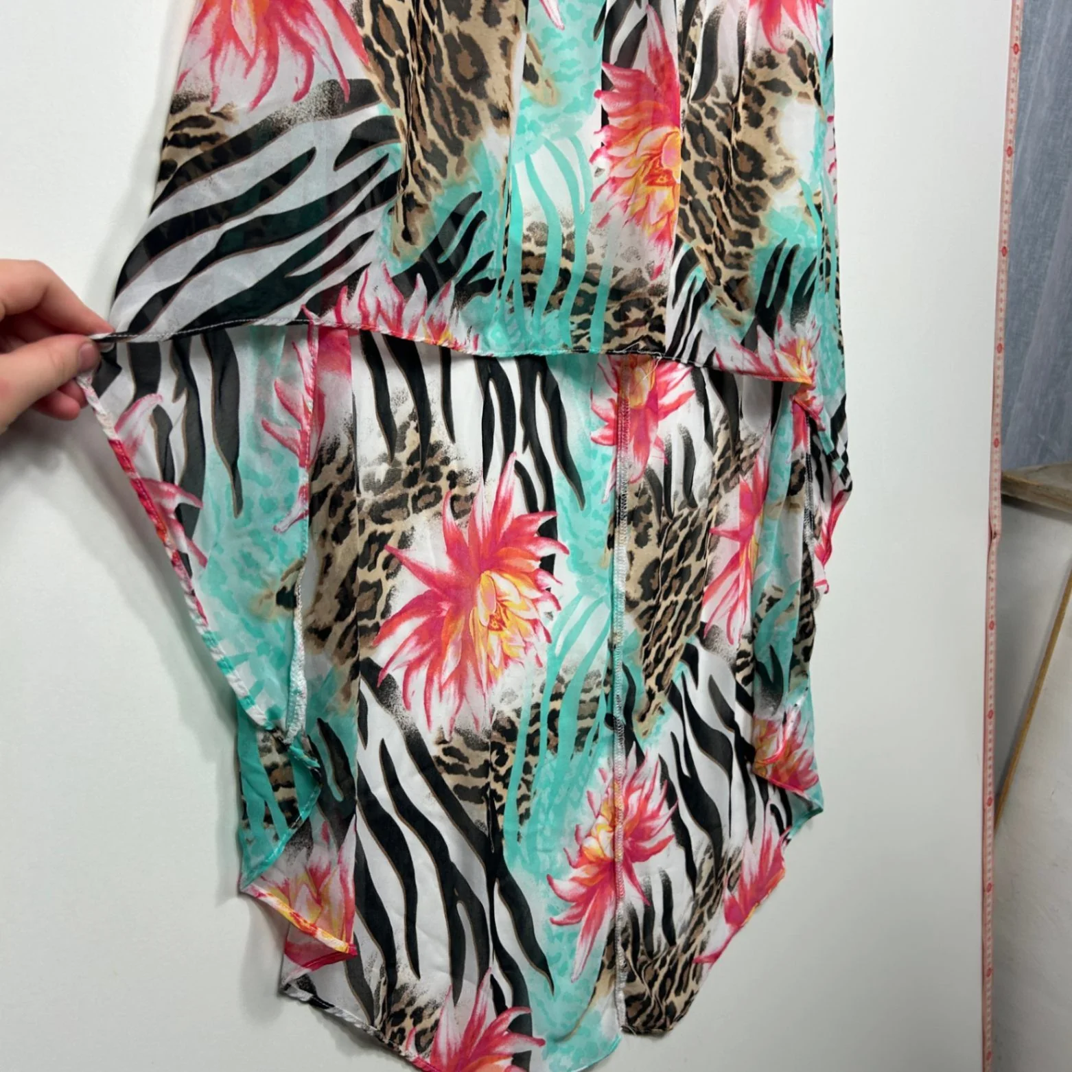 Hot Options Womens Multicoloured High Low Hem Maxi Skirt Size 14 Floral - Image 4