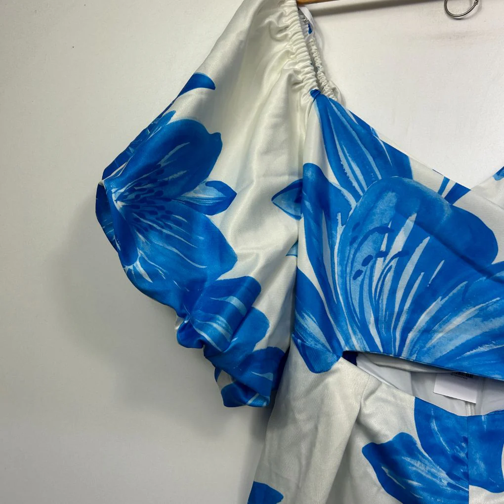 Sheike Blue Floral Playsuit - Size 18 - Image 4